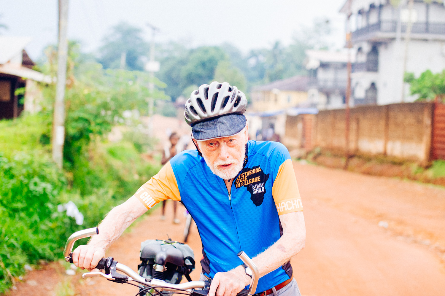 This is the amazing George our oldest cyclist 