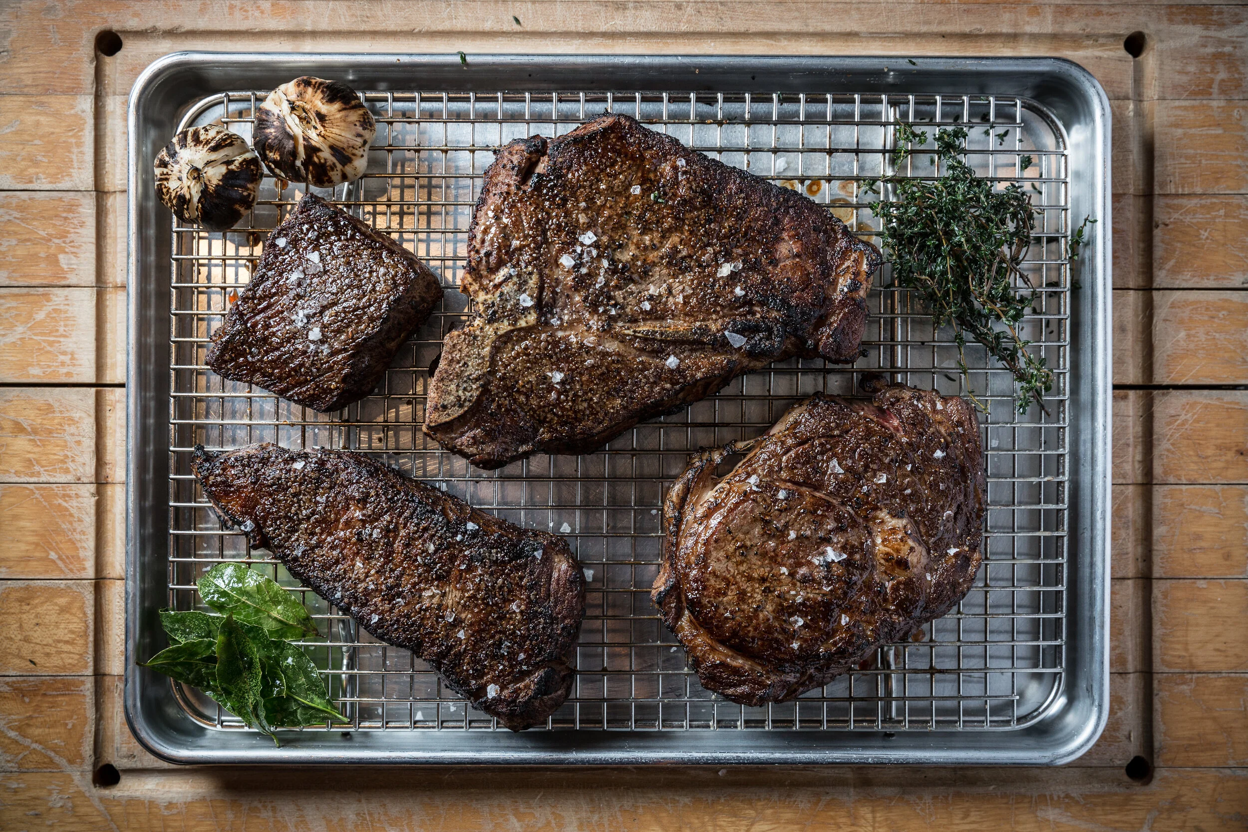 A selection of cuts at Bourbon Steak | Credit Huge Galdones