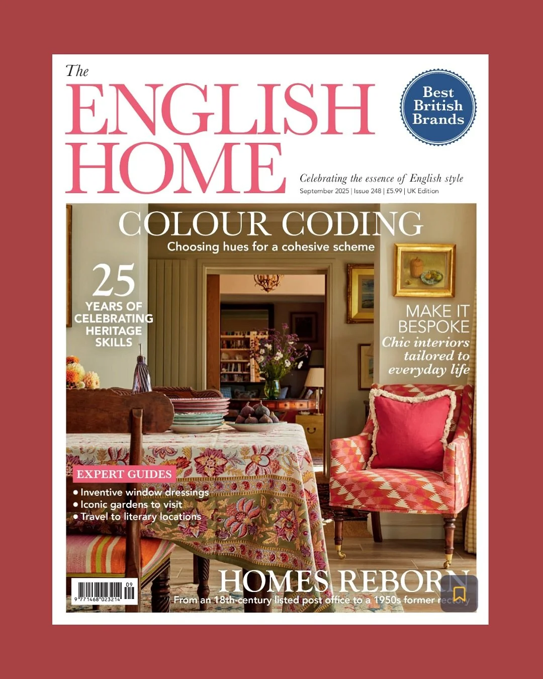 Wild elegance&hellip;🩷 🐆 

We are so pleased to be featured in both the September and October issue of the @englishhomemag with our pink Leopard rug bringing playful pattern in to a bedroom and green Patchwork illustrating a smart study. 

Both wor