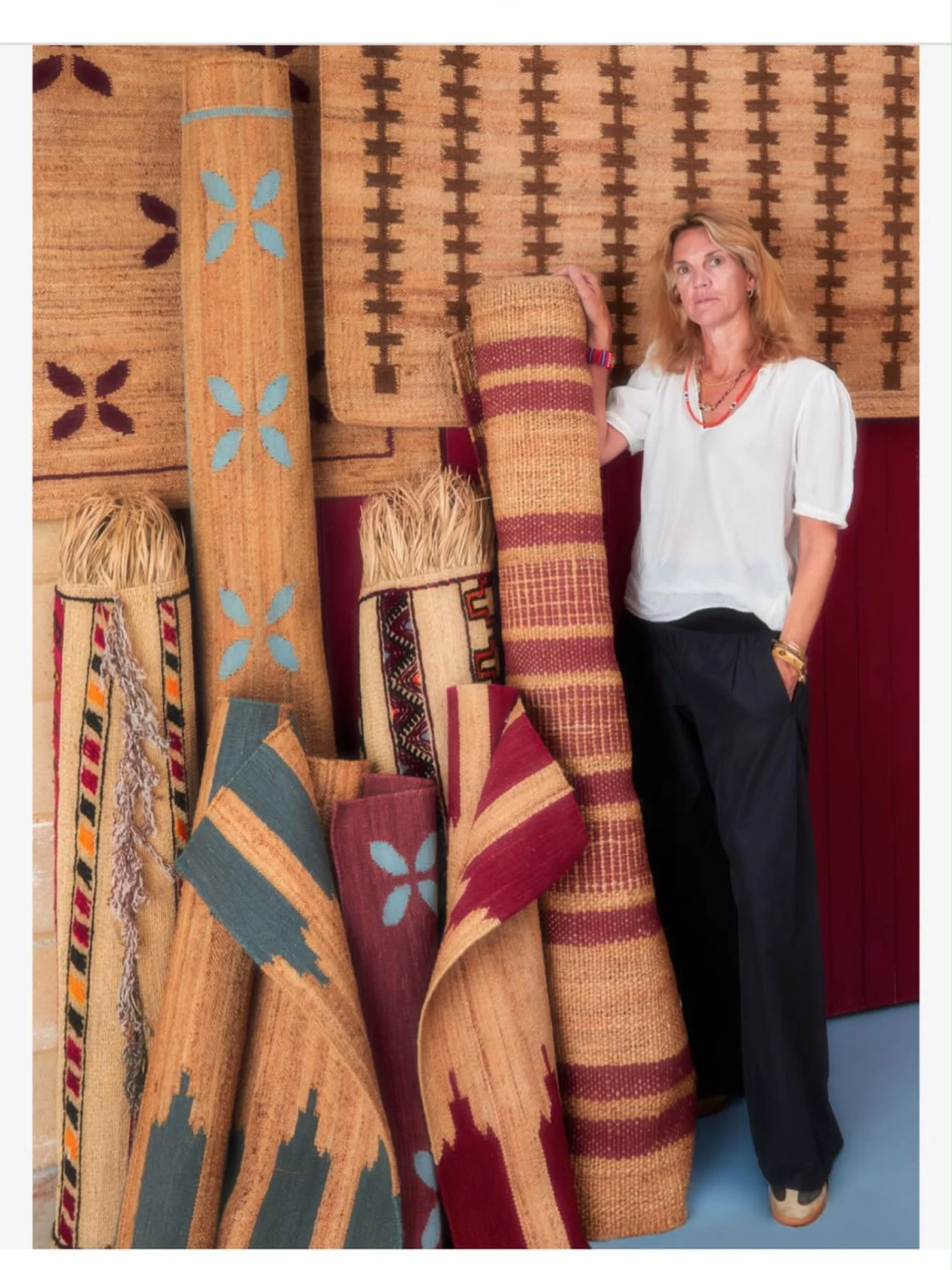 So&hellip; this is me, (Kirsty!)
I&rsquo;ve spent a few years designing rugs, but somehow have never quite managed to put my face out here.
These rugs are from my new collection, designed by me, and I&rsquo;m excited to finally share them with you.
T