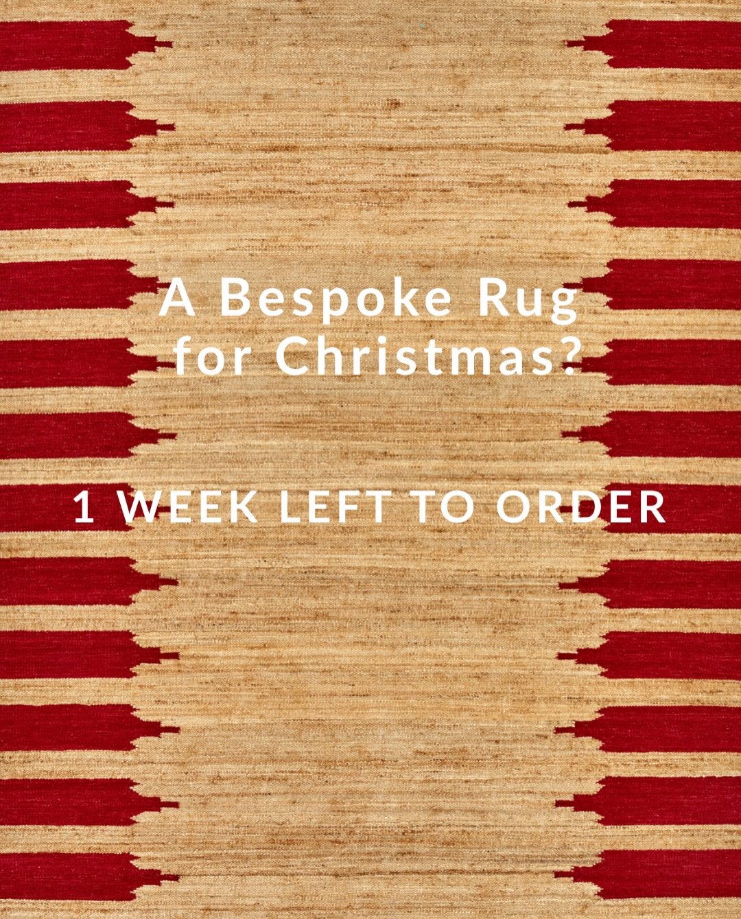 Do you need a made to order rug to arrive before Christmas? 🎄 

We have lots of lovely rugs in stock and ready to go, but if you&rsquo;re looking for something bespoke, now is the time to get in touch.

This is the final week to place bespoke orders