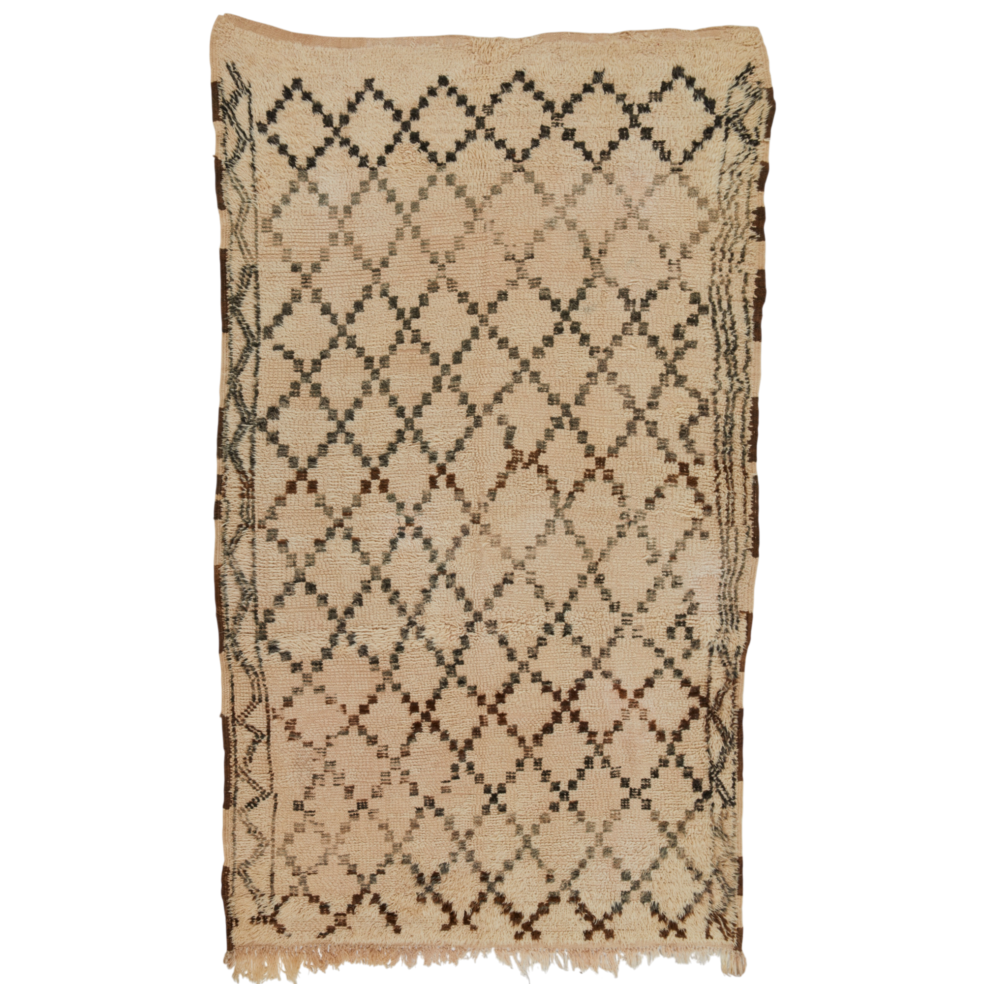 Vintage Moroccan Beni Ourain Wool Rug, 320 x 185 cm