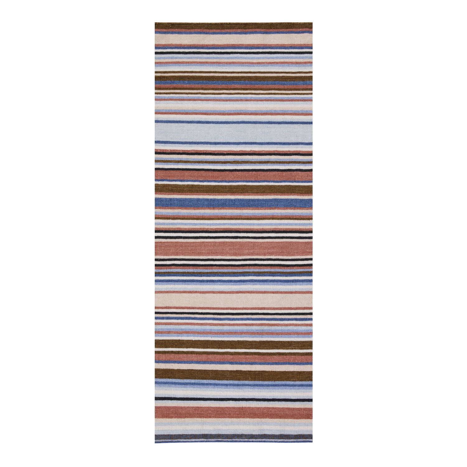 Wool Striped Runner Rug Handmade Tate and Darby