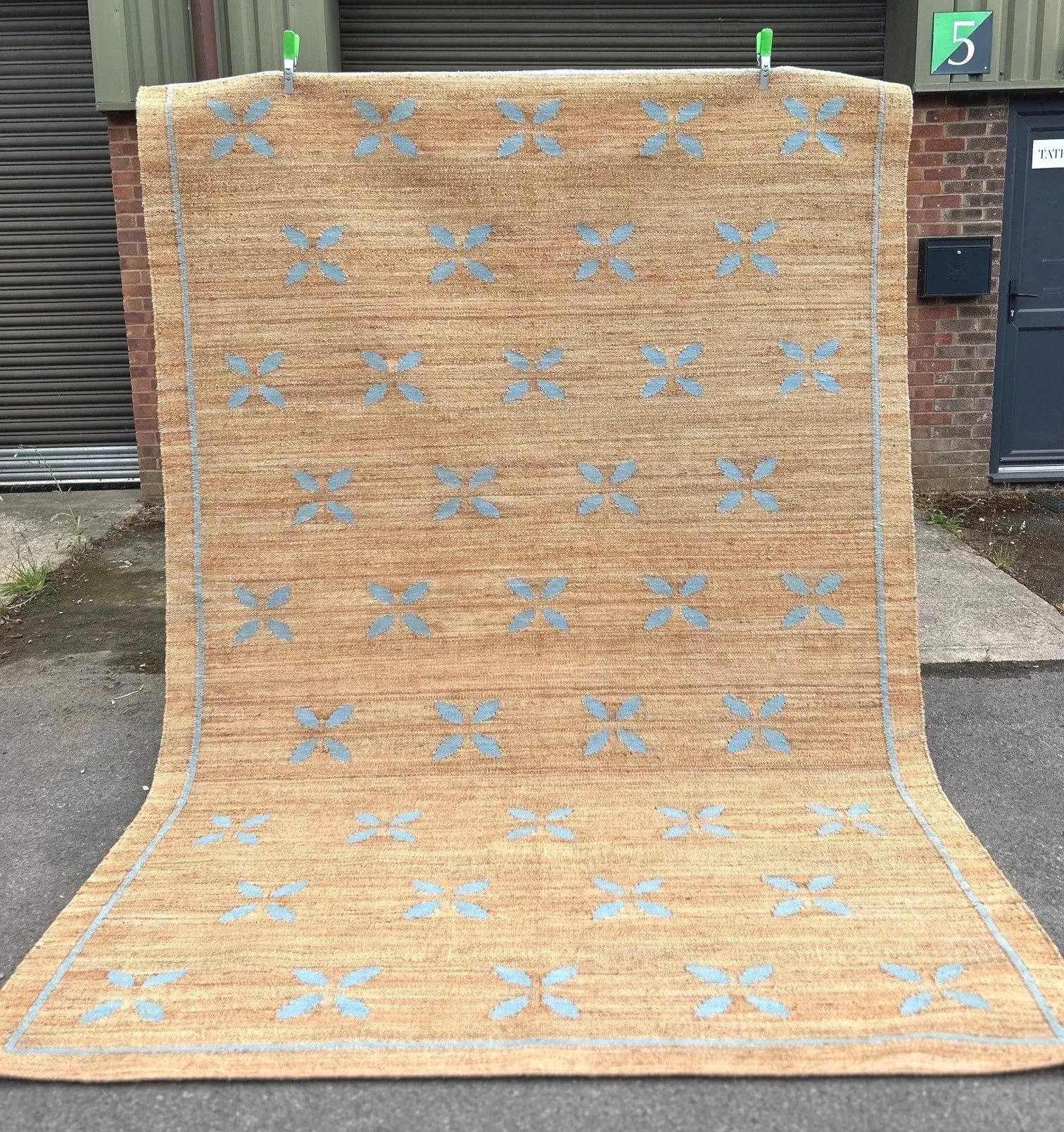 Zella- Jute Rug and Runner - Sky Blue
