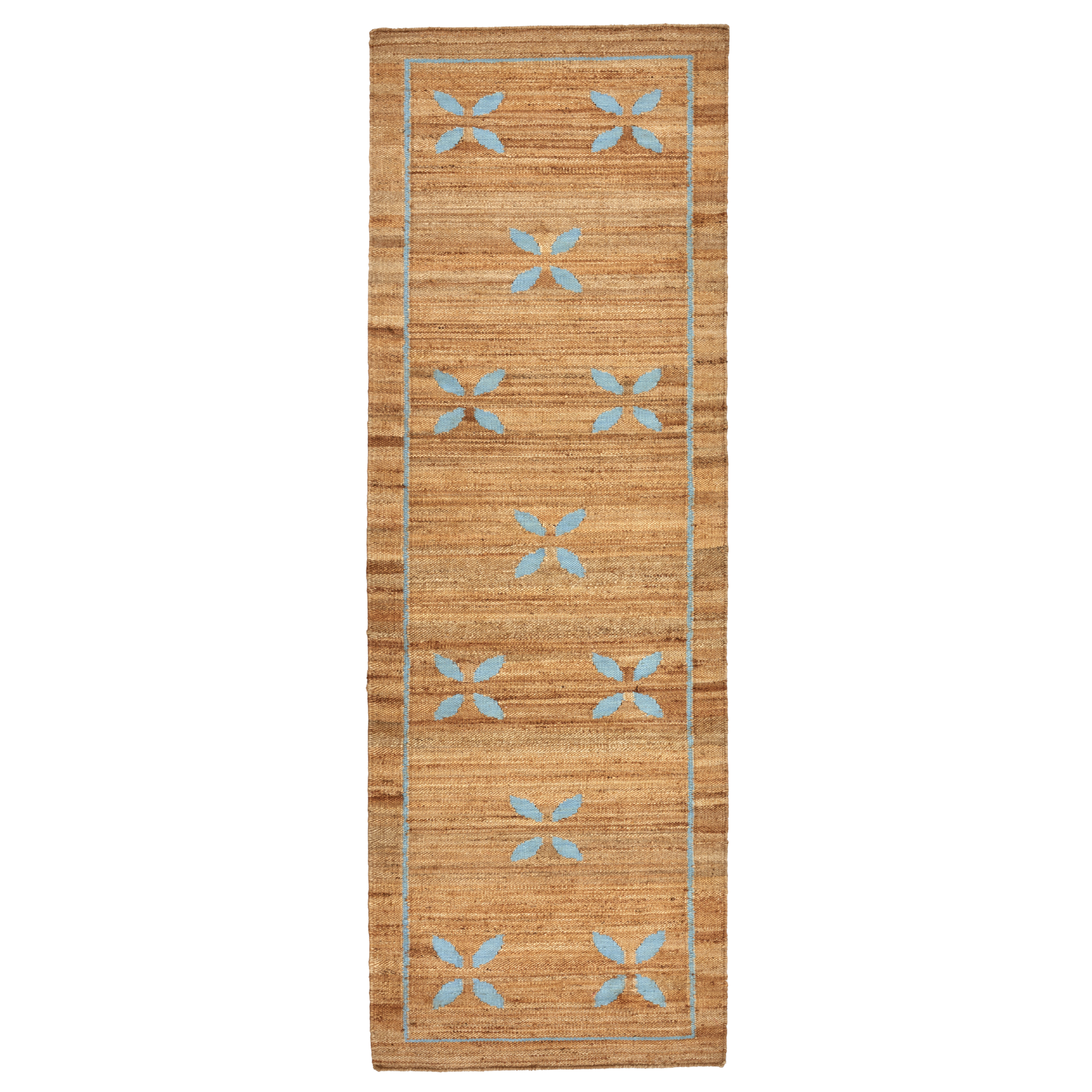 Zella- Jute Rug and Runner - Sky Blue