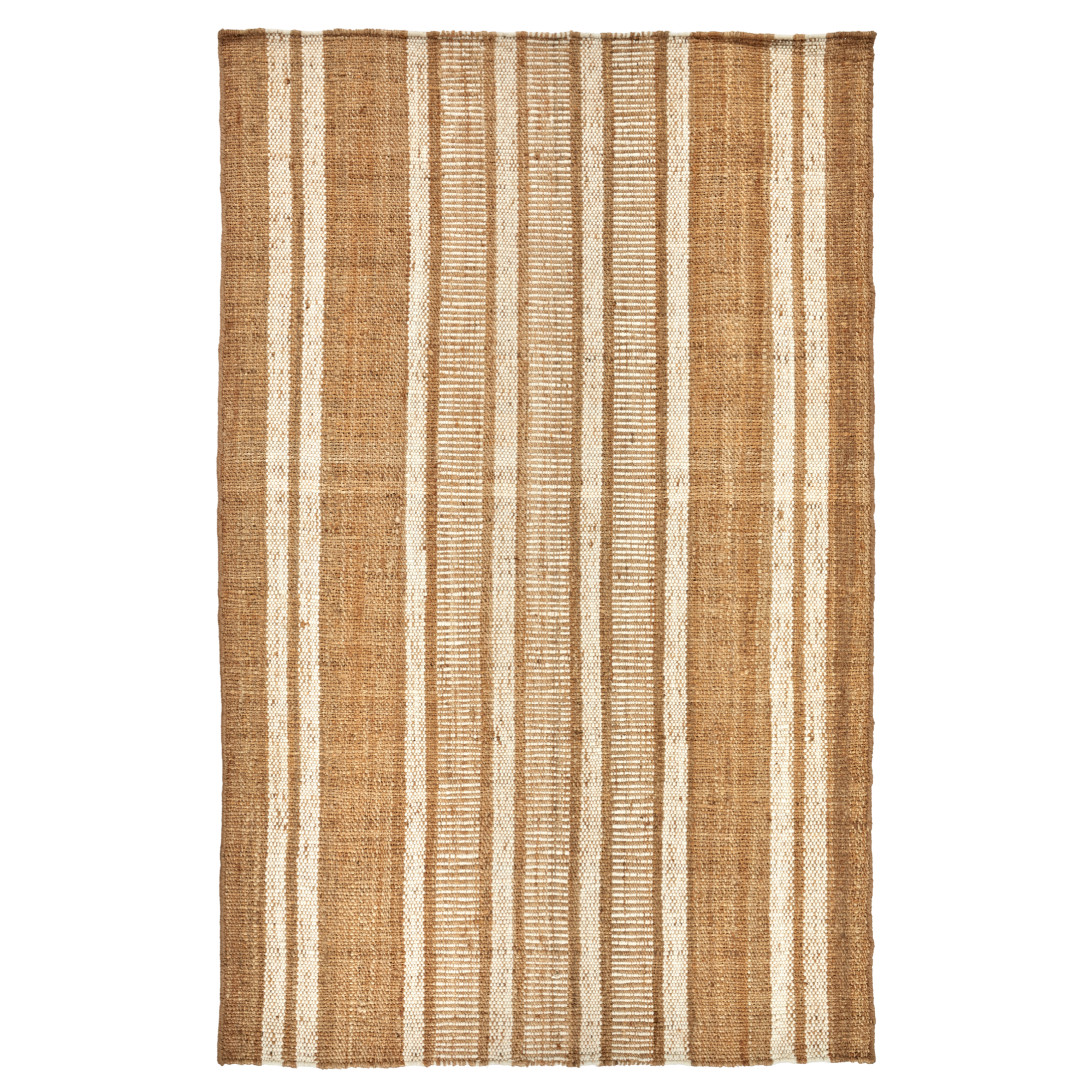 Shore Stripe - Jute and Wool - White