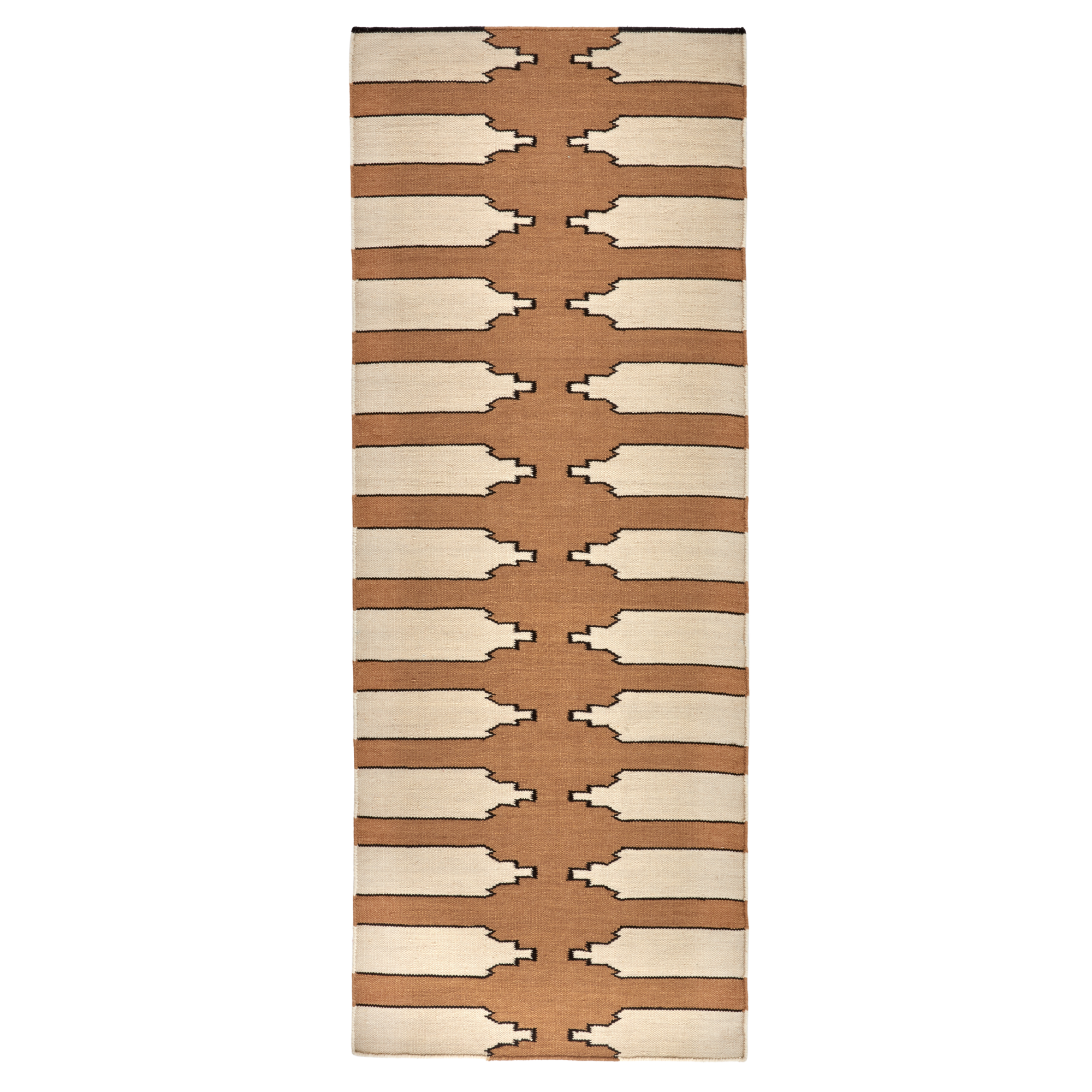 Minaret Wool Runner  and Rug- Tobacco and Cream