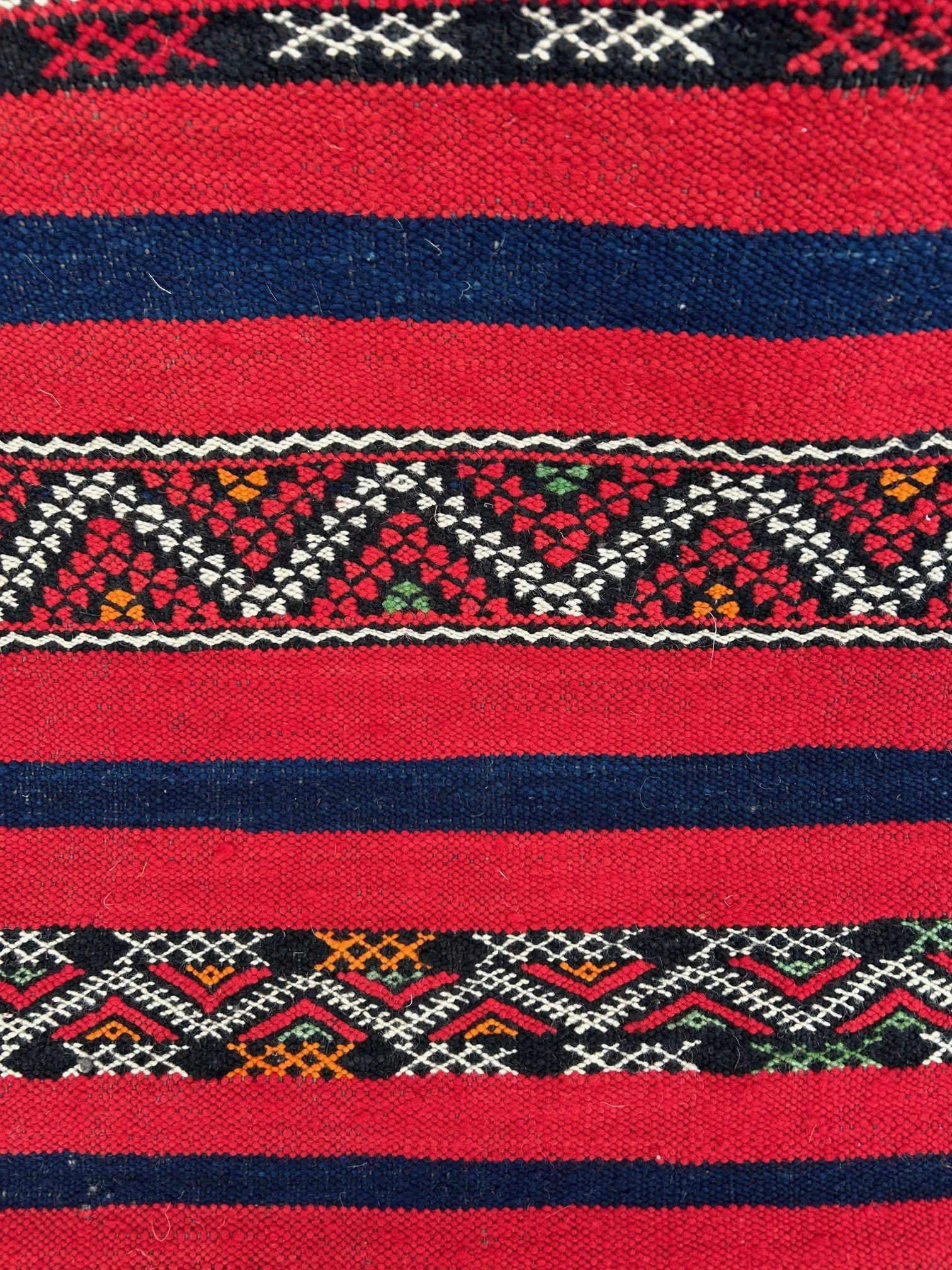 Red Striped kilim close up warehouse 2.jpg