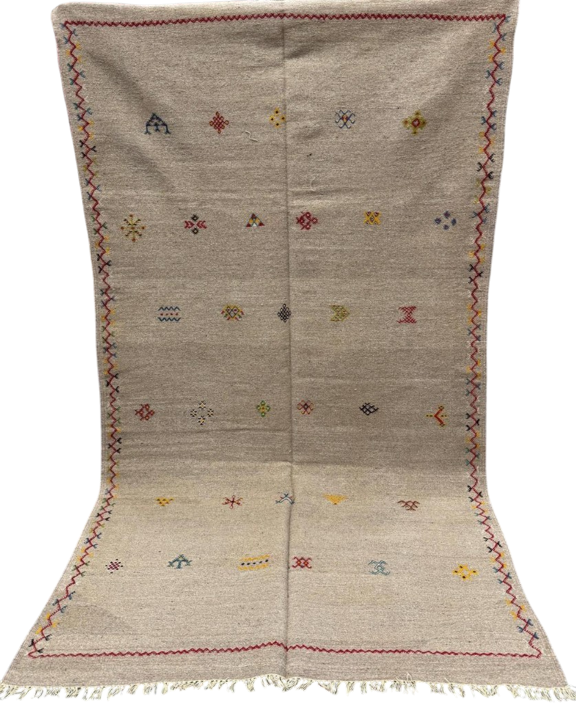 Oatmeal Kilim 252 x 150 cms cut out.png