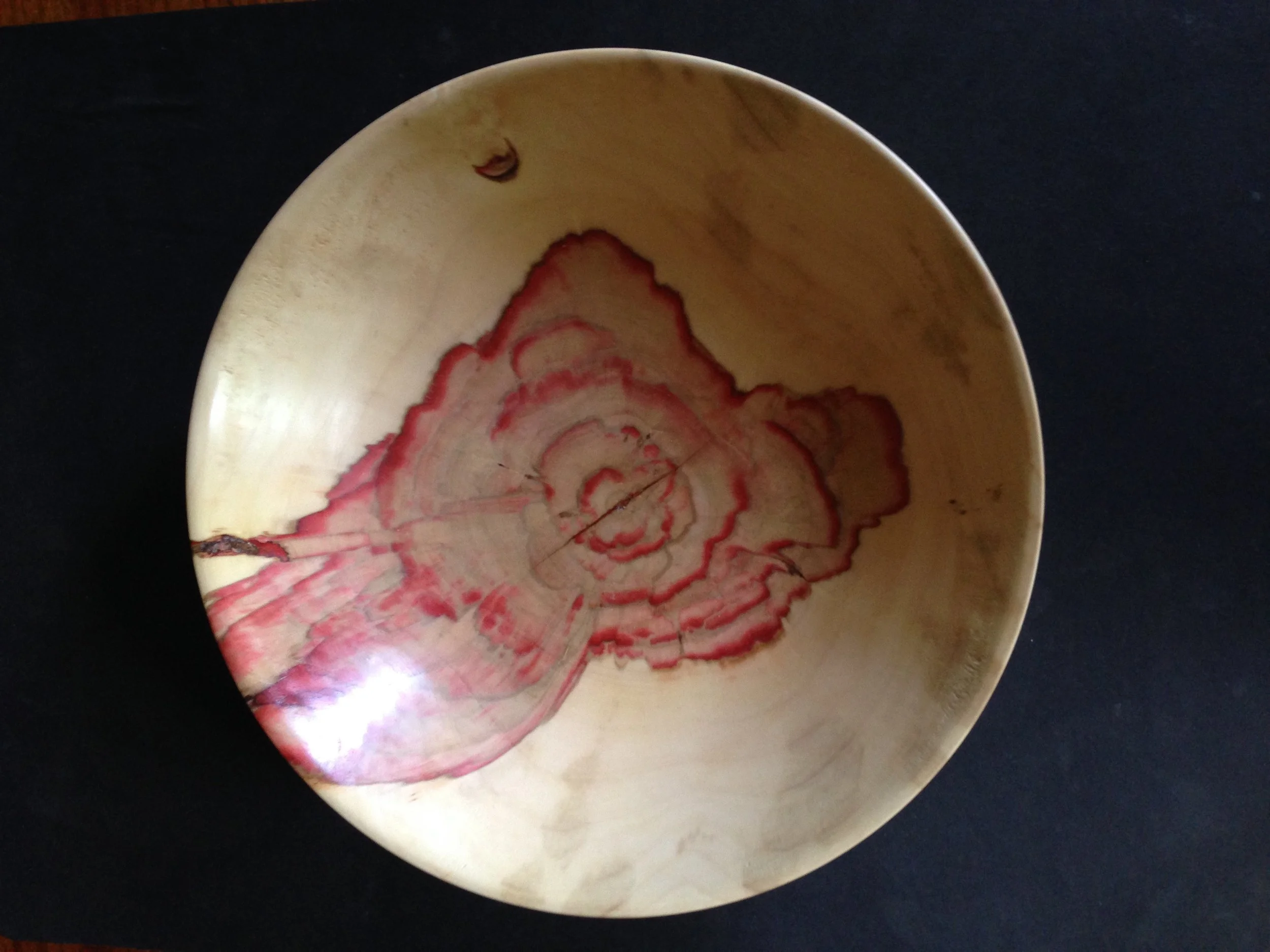 Big Bloom, Tiny Moon Box elder platter