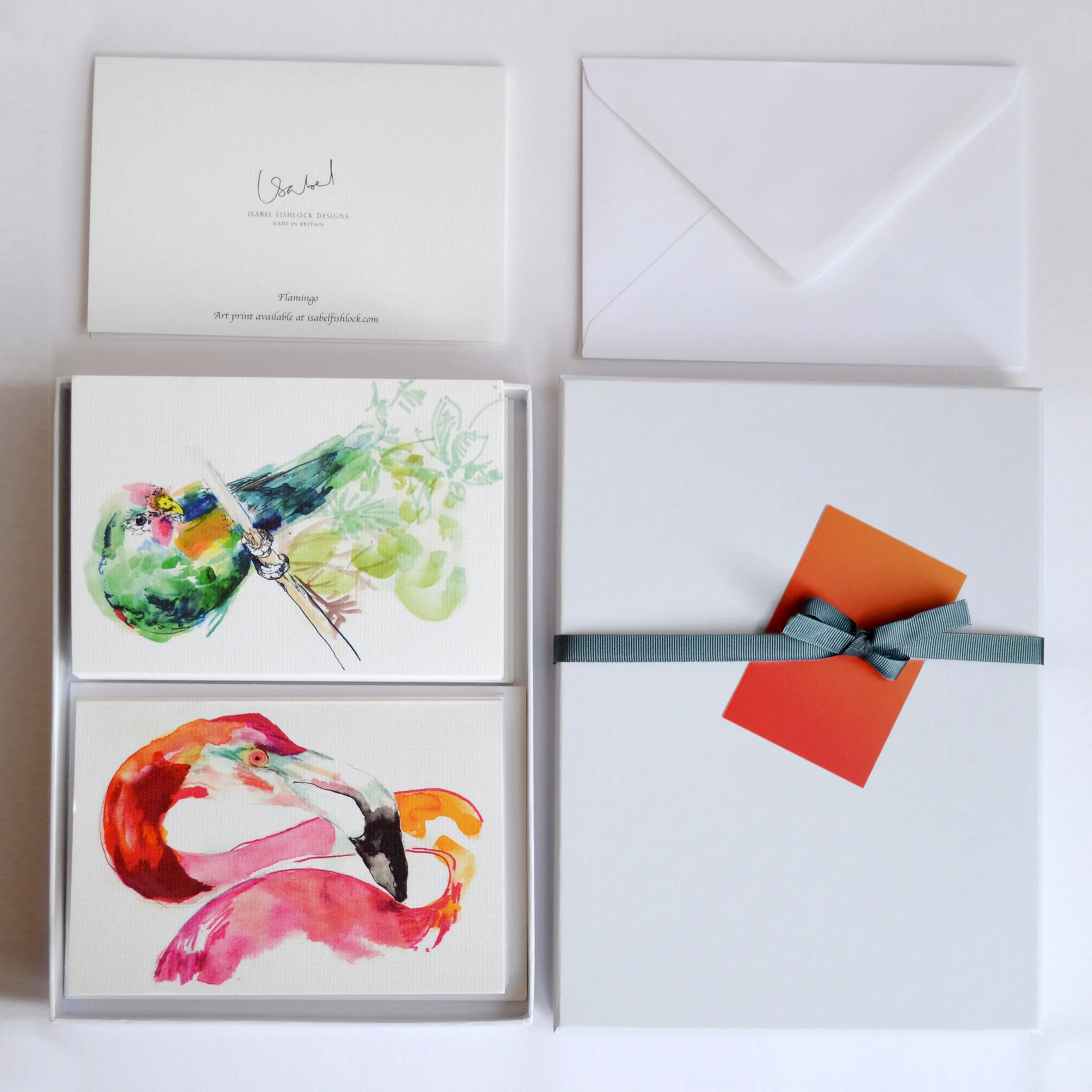 illustrated bird stationary set