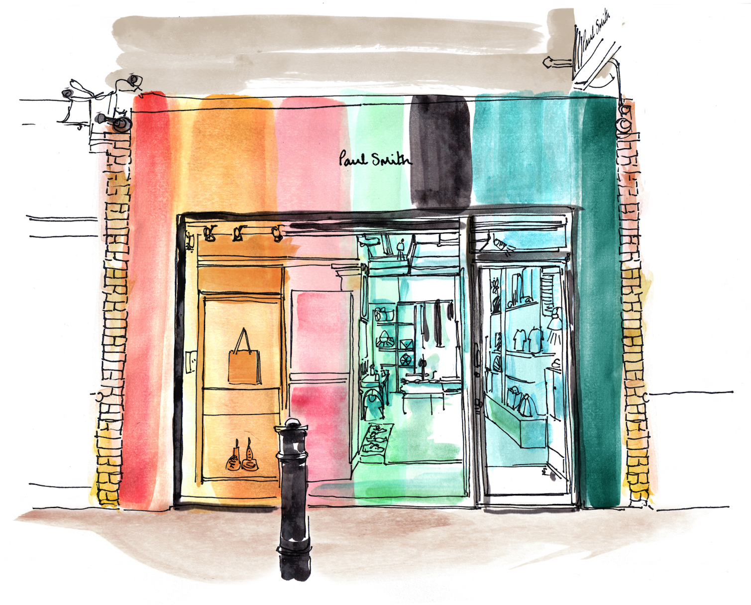 paul smith shop illustration