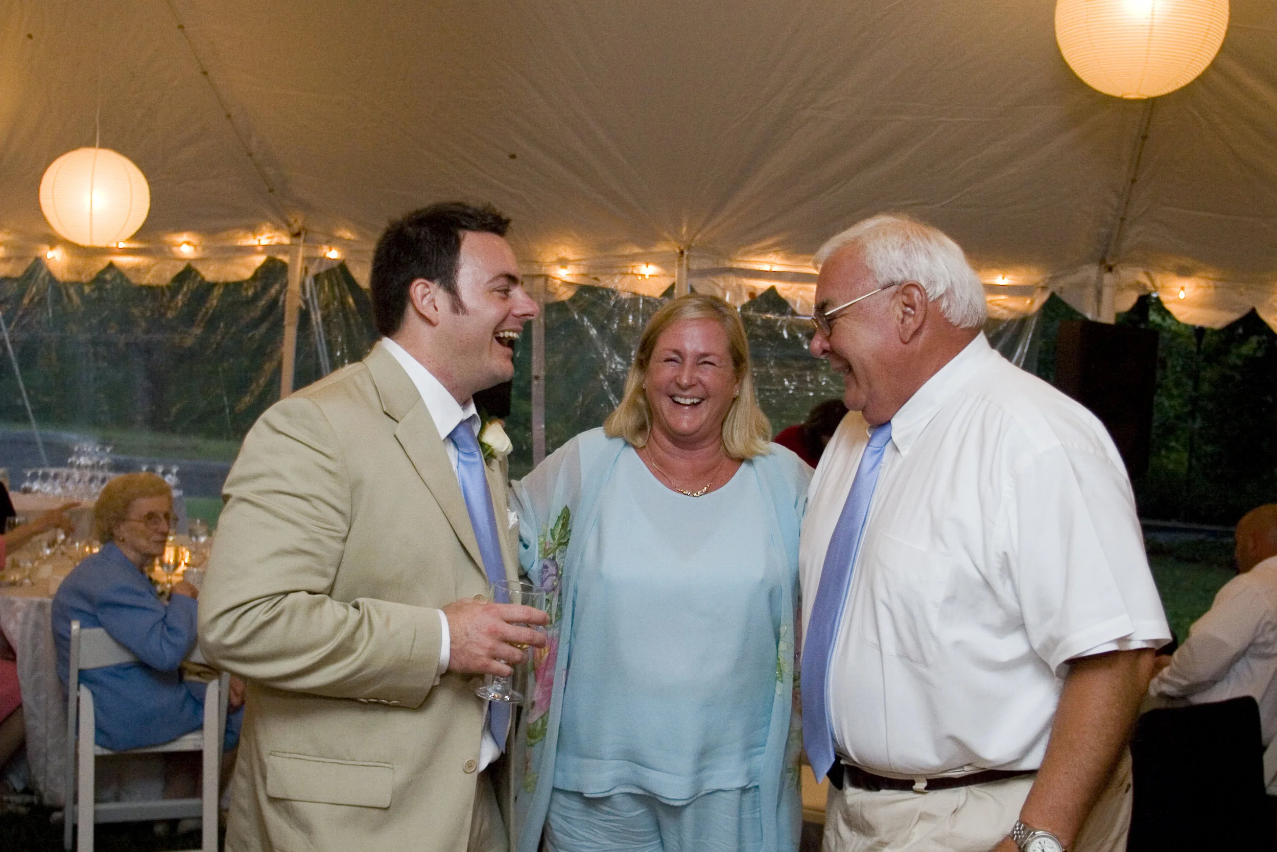 Sharing a laugh with Big Kahuna and my Step-Mother at my wedding (2006)