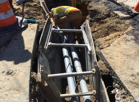 Installation 4-4” Conduit Pipe Mo-8 to M-10
