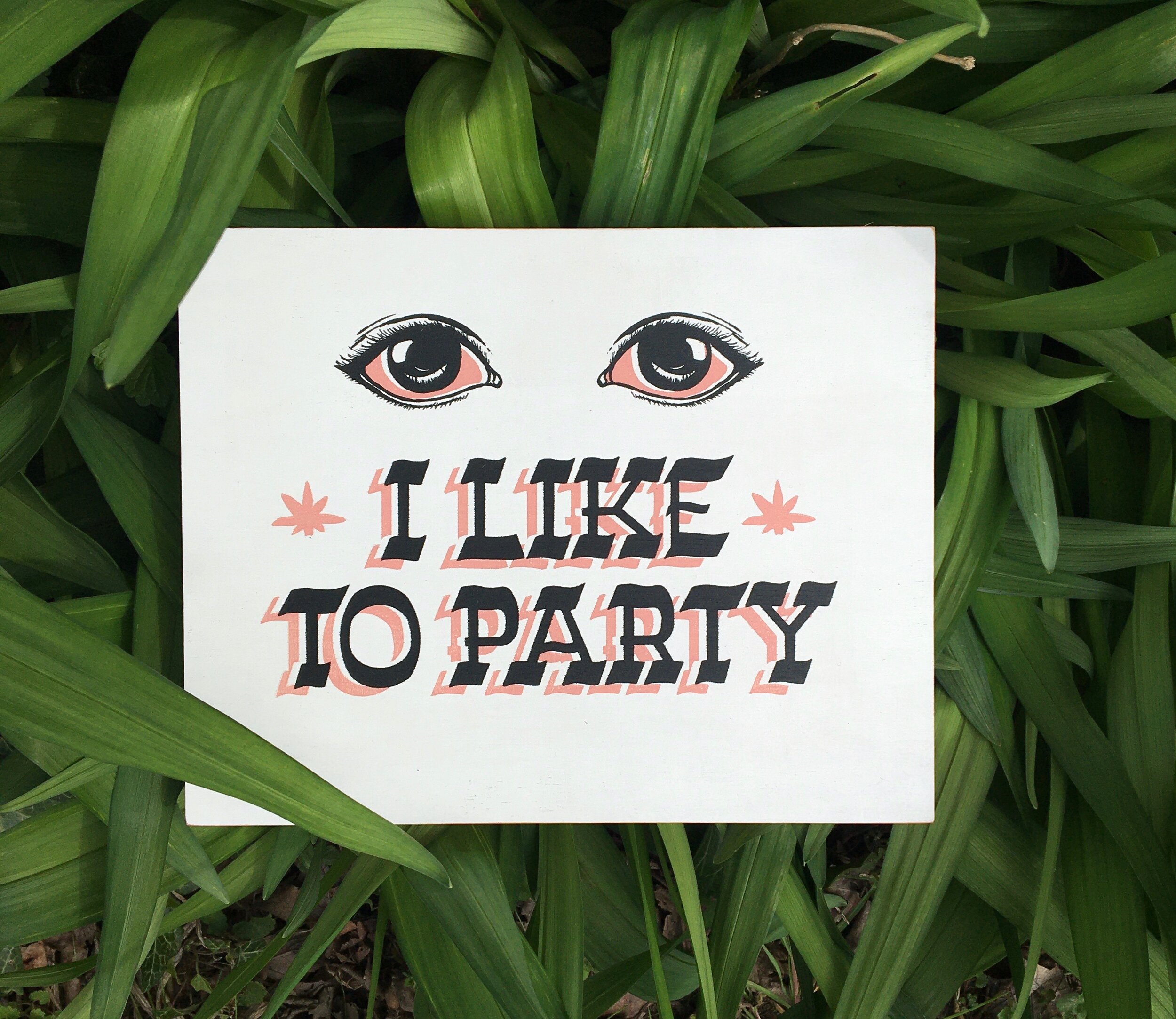 Party Wood Plaque