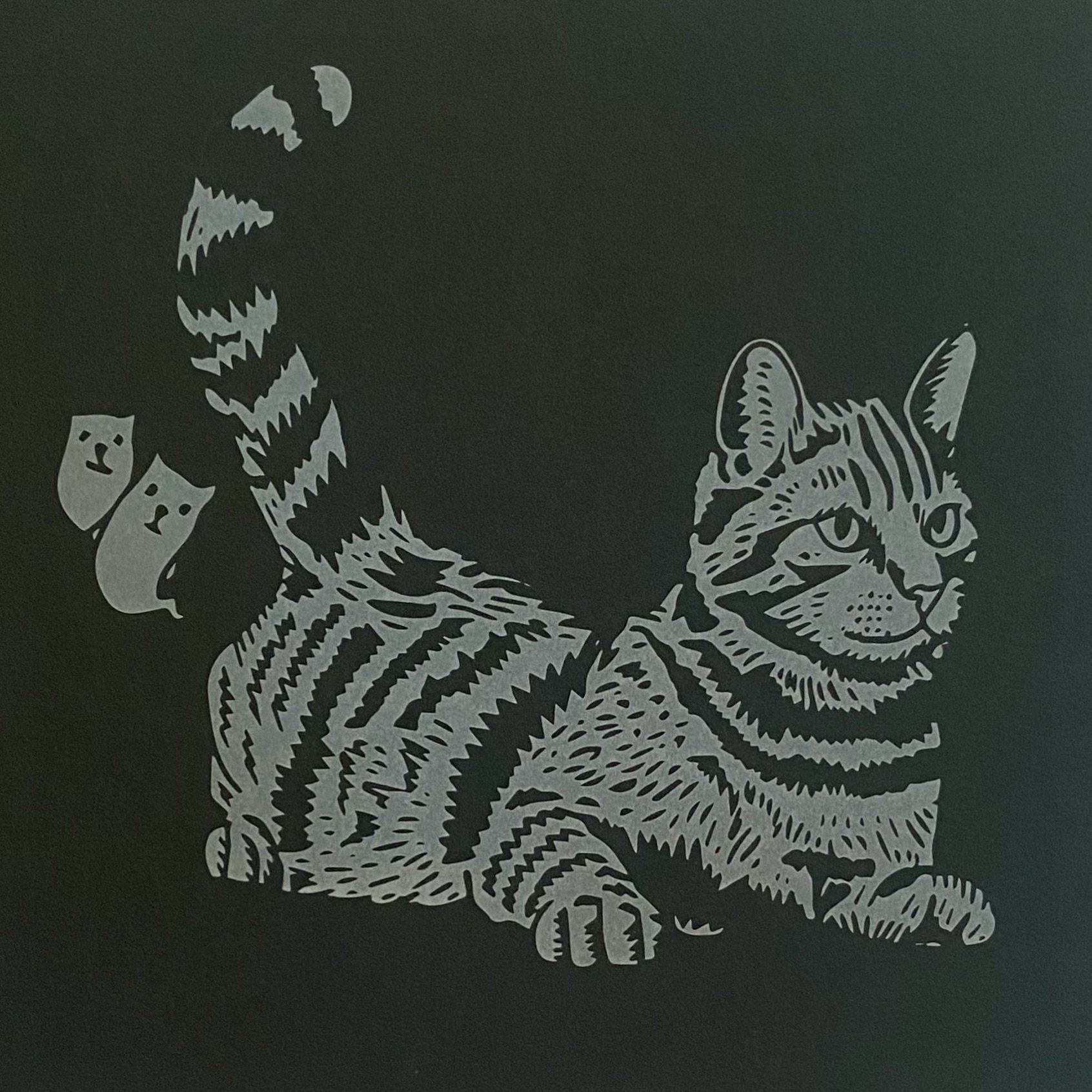 Ghost farts are still farts 💨 
.
.
.
#cats #farts #screenprinting #illustration