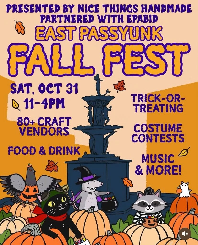Big fun weekend coming up! 🎃 👻 🌼 💀 
.
.
.
#streetfair #phl #philadelphia #dayofthedead #localart