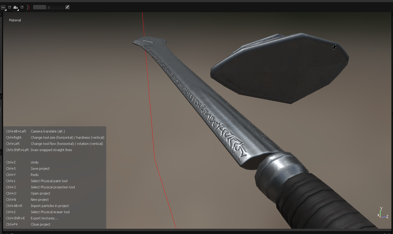 Second pass updating the texture and materials in Substance Painter.