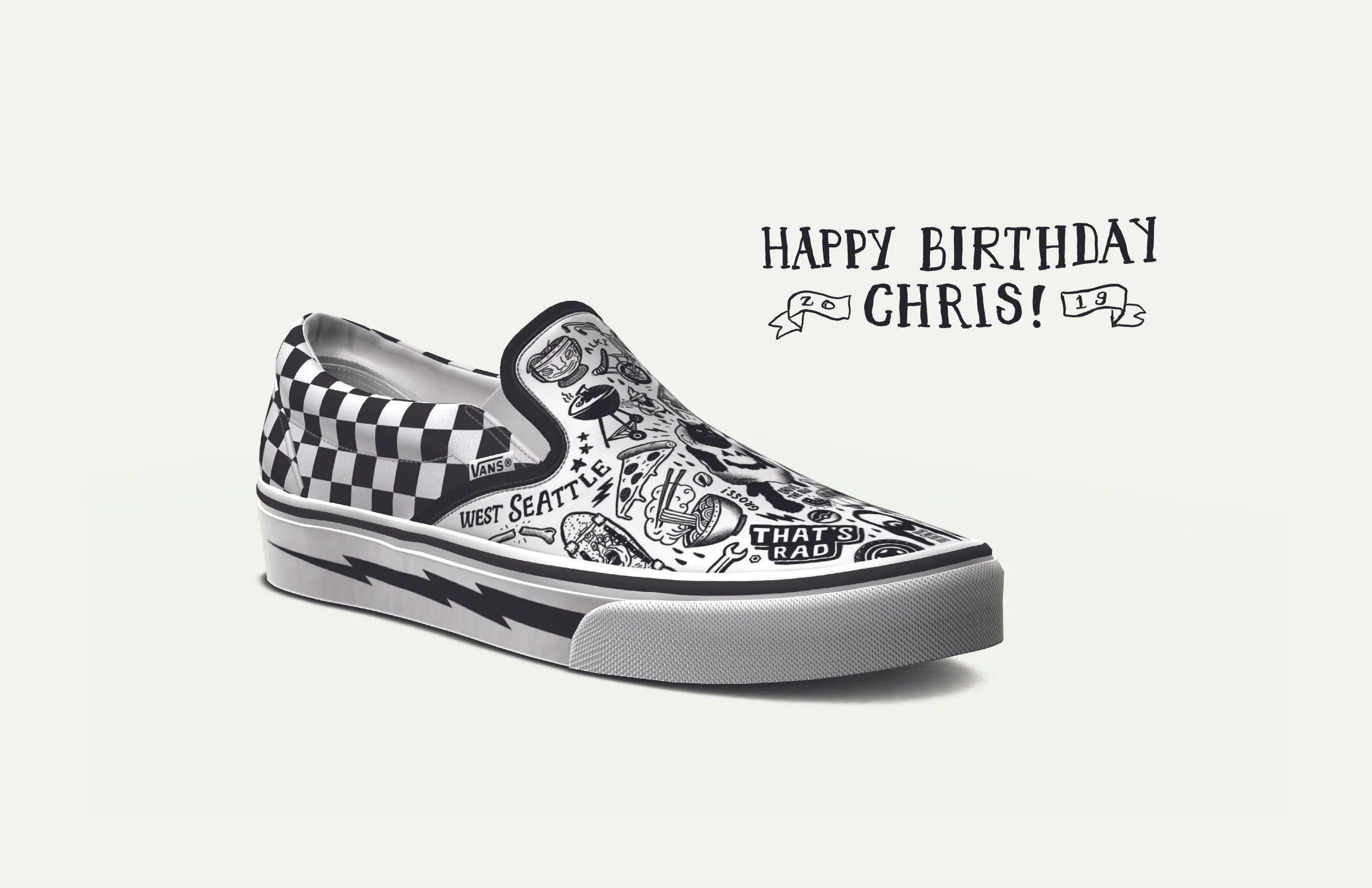 customs slip on vans