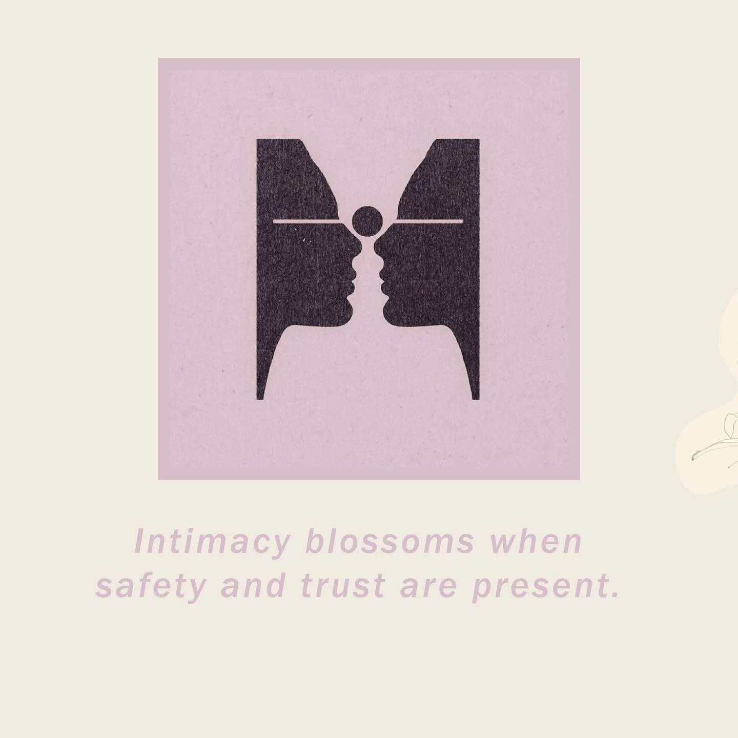 When we feel safe our nervous system can finally relax. The body softens, the breath deepens, and the walls we built to survive begin to lower. With safety, connection becomes possible.

Trust is what allows vulnerability to unfold. It tells us, &ldq