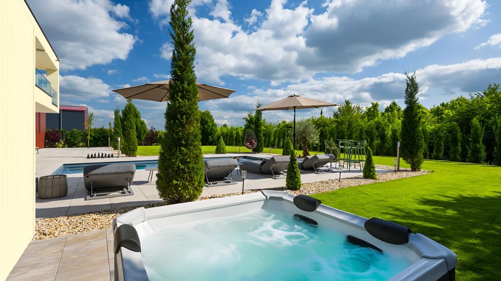 Palazzo Verde - Immobilien-Video mit animiertem Jacuzzi und Garten