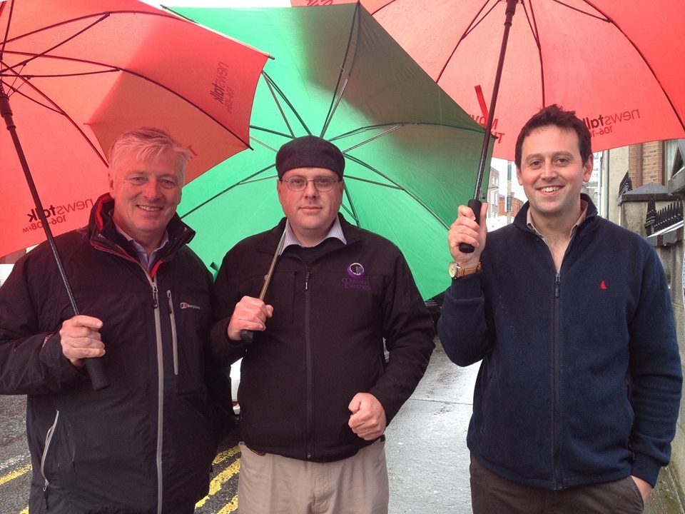 Broadcaster Pat Kenny enjoying a tour with guide Luke Kelly and My Streets organiser Austin Campbell