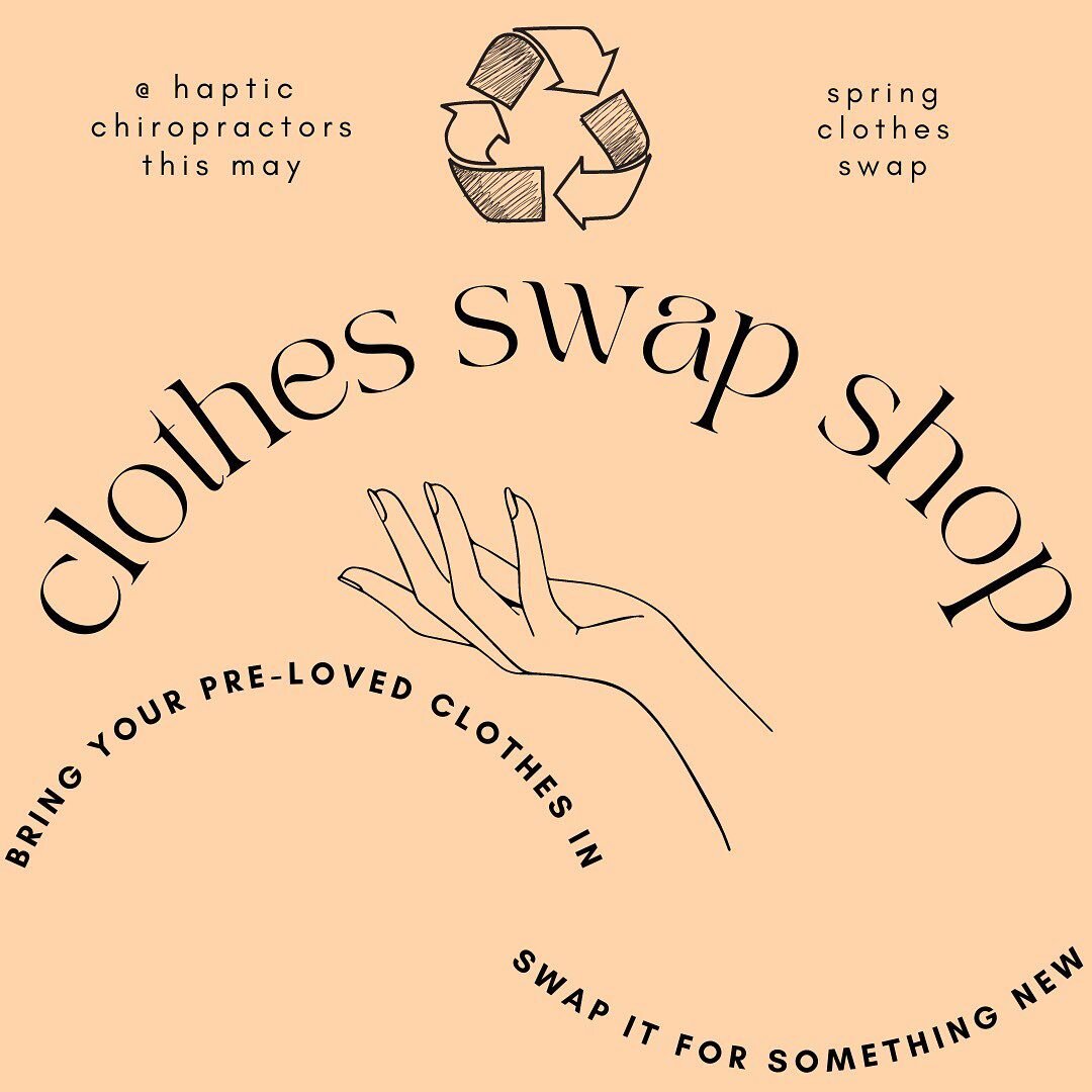 SWAP DON&rsquo;T SHOP 🫶

Haptic spring clothes swap month! 

✨ Bring the clothes that you no longer wear

✨ Take something and give it a new home! 

All clothes that aren&rsquo;t taken donated to Mind charity for mental health awareness week this mo