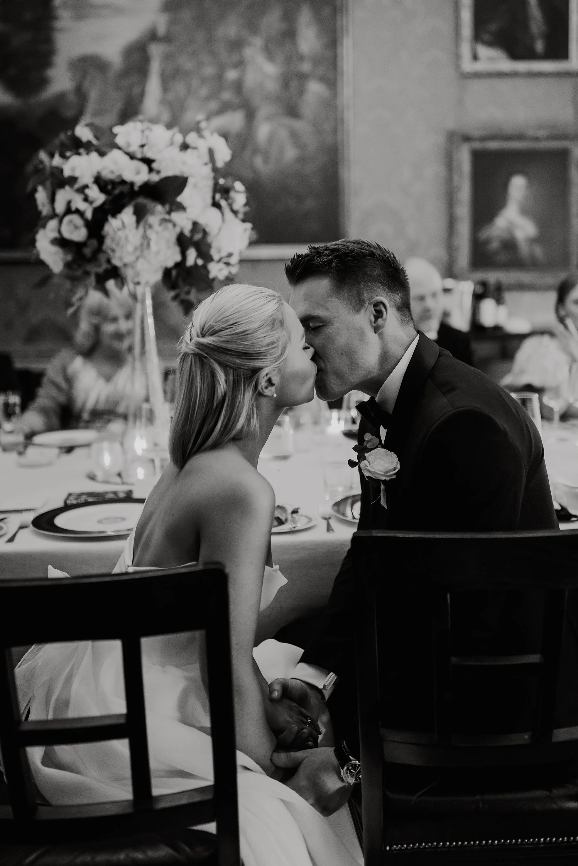 A candid moment for couple at the shelbourne hotel