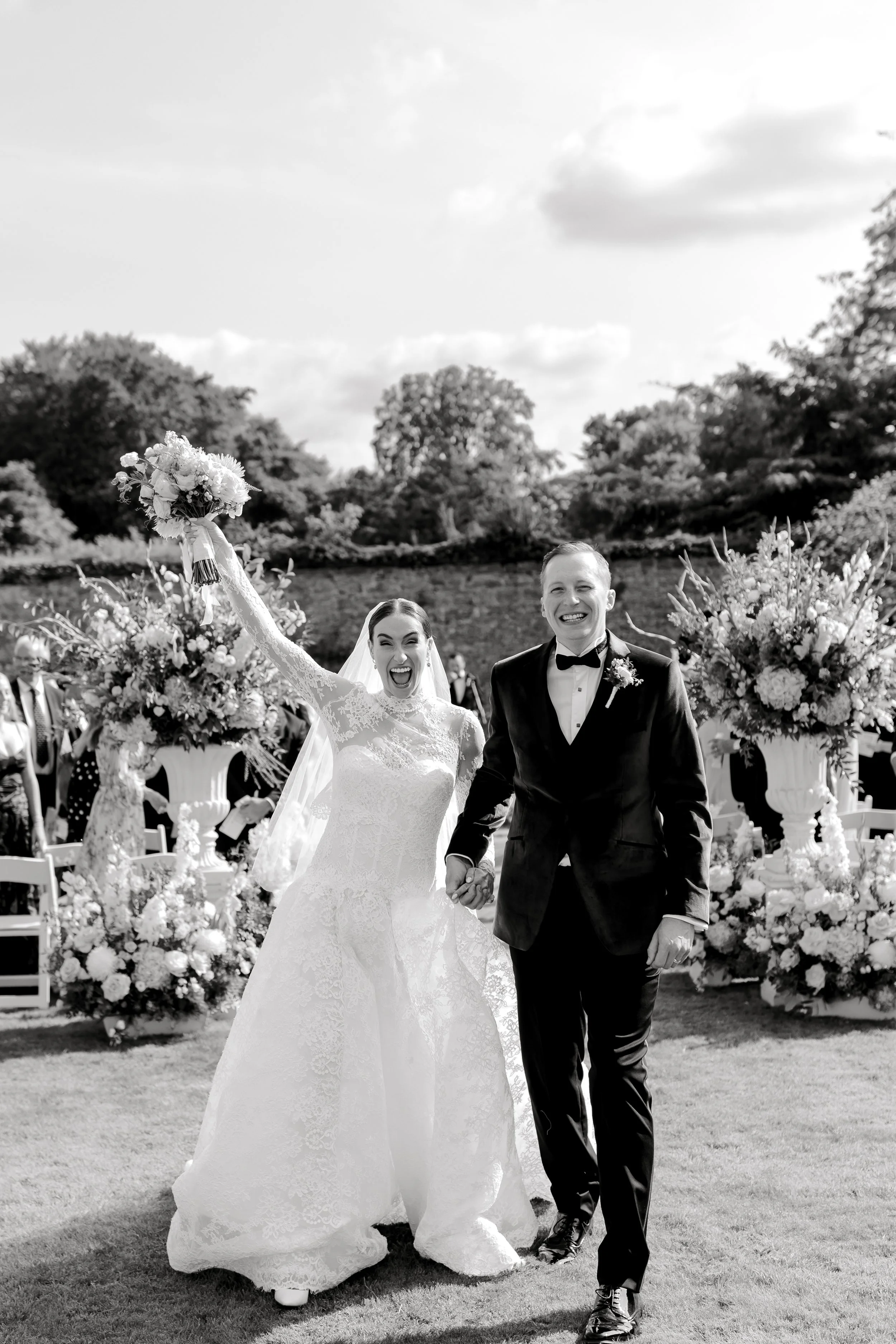 Adare Manor couple marry in Rose garden Irish Castle
