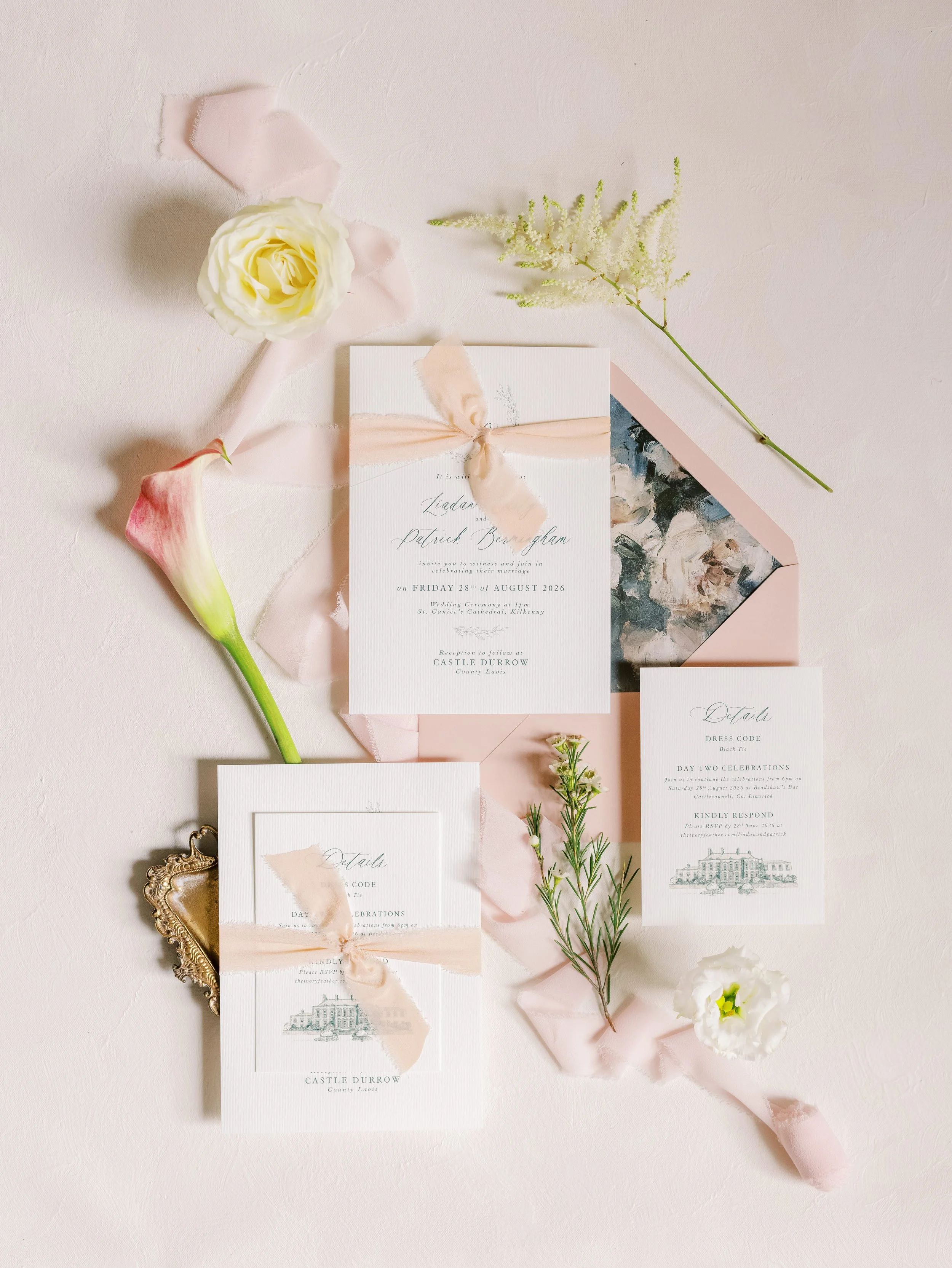 Castle Durrow Irish WEdding The Ivory Feather