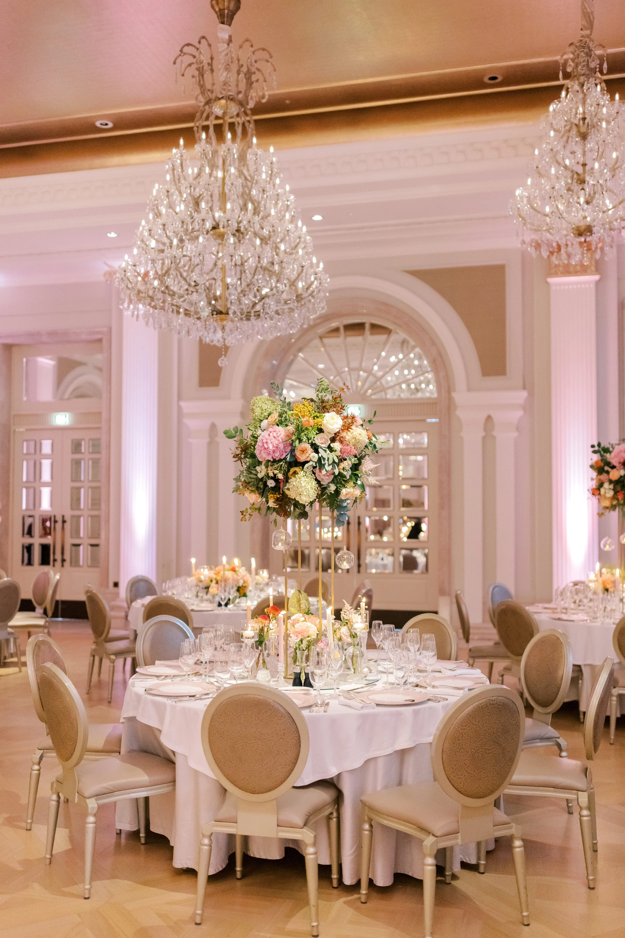 Adare Manor Irish Castle wedding Table setting House of Hannah