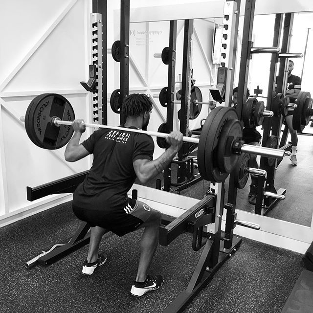 Neuromuscular Session for @allassani14 @thd_3110 &amp; @alie_sesay1 today. &bull; Banded Bounds Broad &amp; Lateral &bull; Lower Lomb Stiffness &bull; Back Squat w/ Box Rebounds &bull; Staggered Stance Deadlifts &bull; Bent Over Row &bull; Heavy 20m 