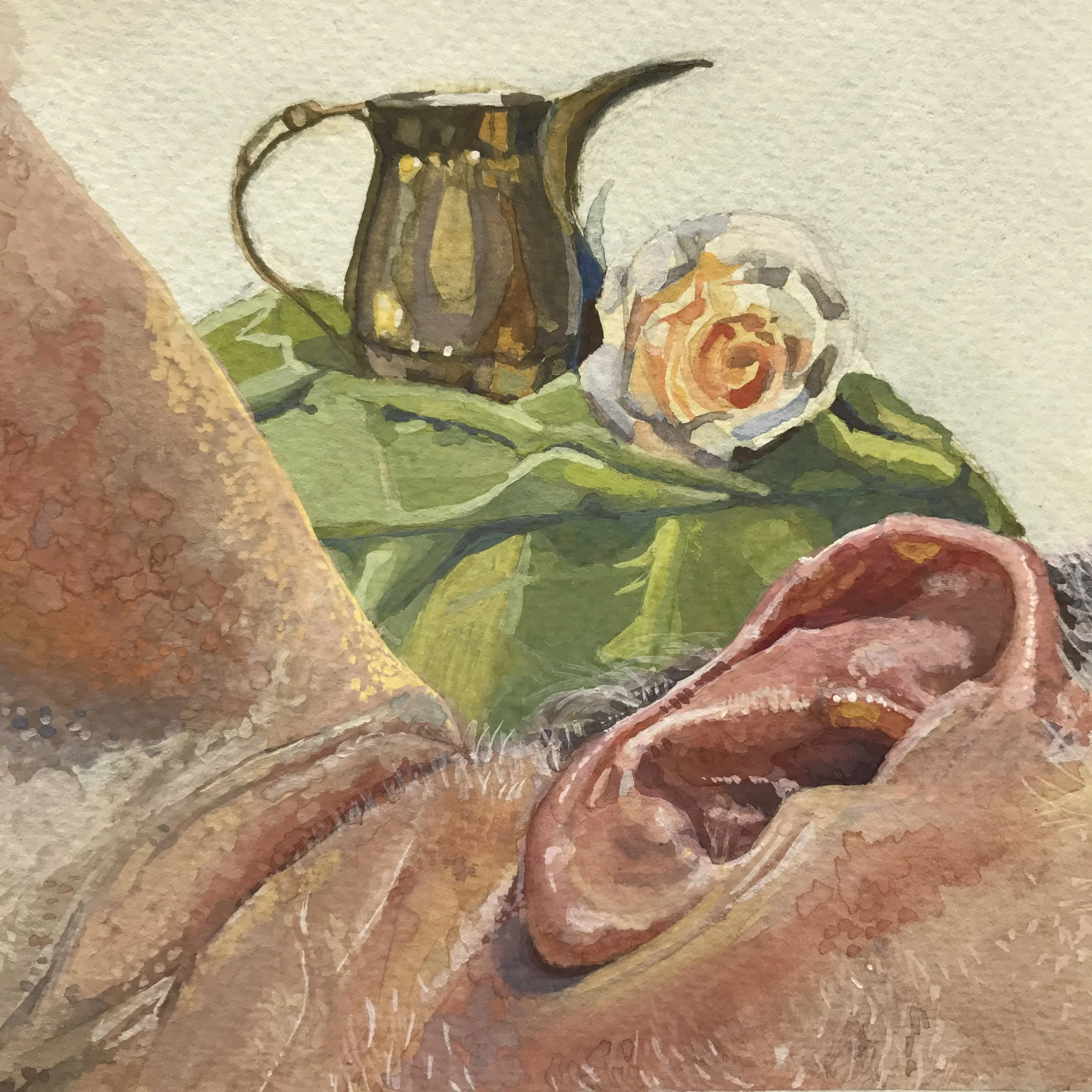 Still-life with figure