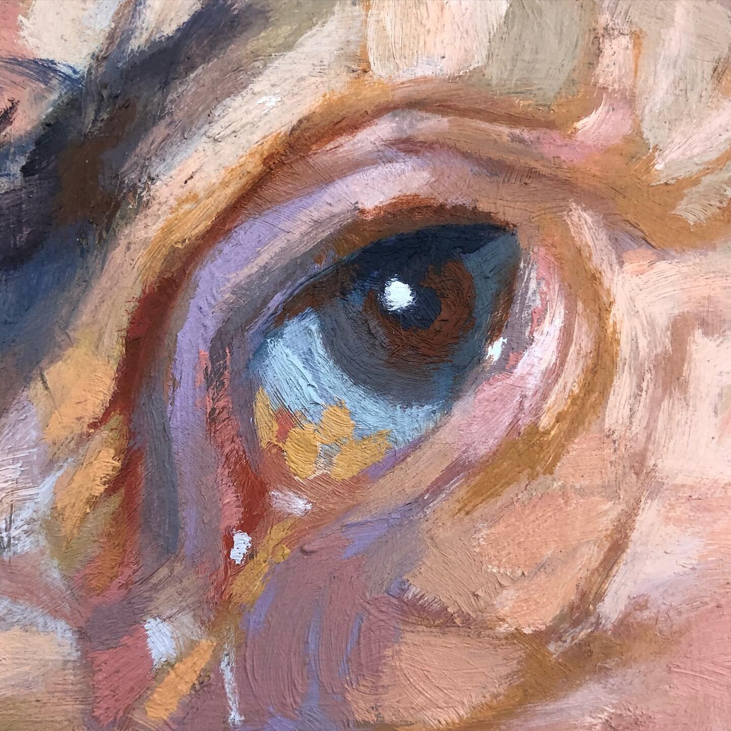 Some eye close ups for your brushmark delectation. Nothing minimalist here folks! #coldwaxmedium #irishartistsofinstagram #oilpainting #eyeart #coldwaxportrait