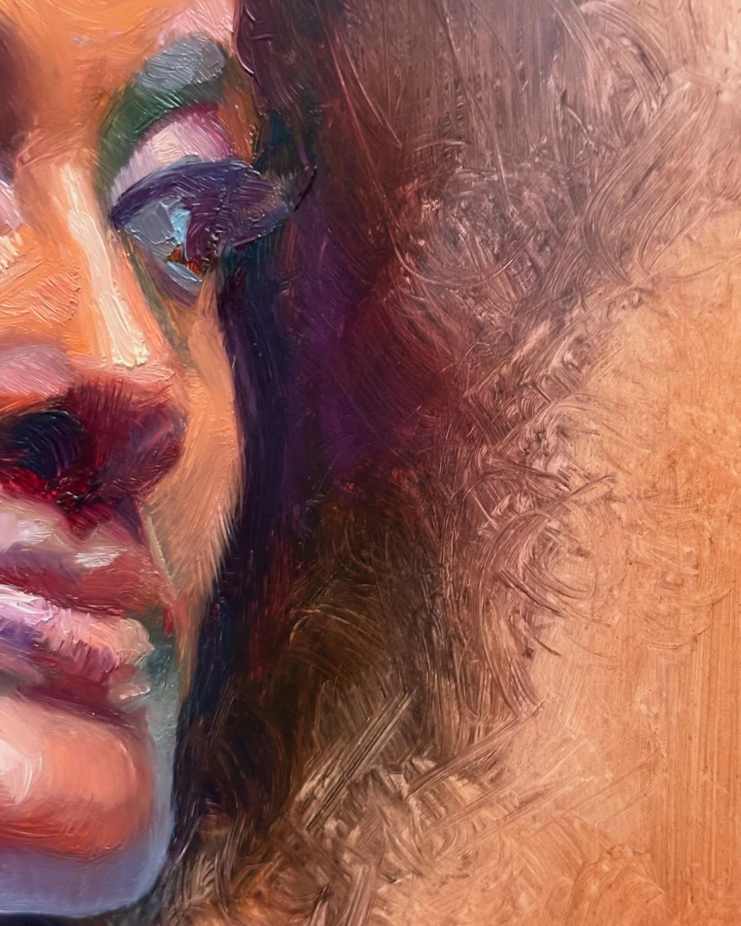 Some close-ups for you! 

#oilpainting 
#blending
#brushwork
#limitedpalette 
#portraitpainting 
#paotw #paoty
#irishartists 
#irishartistsofinstagram