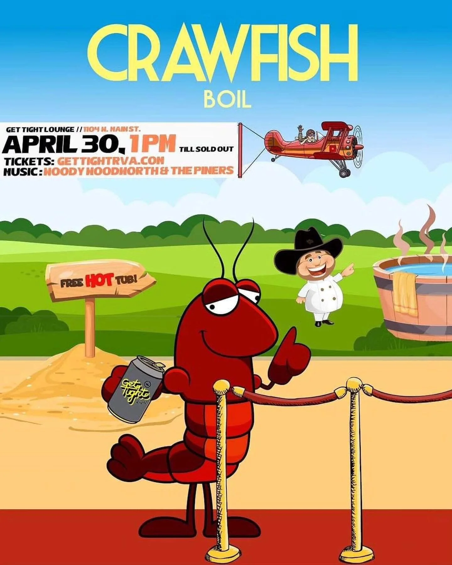 RVA we&rsquo;ll be at @gettightlounge for the mudbug boil this Sunday 4/30

Come get your crawdiddys @supportyourlocalpiner