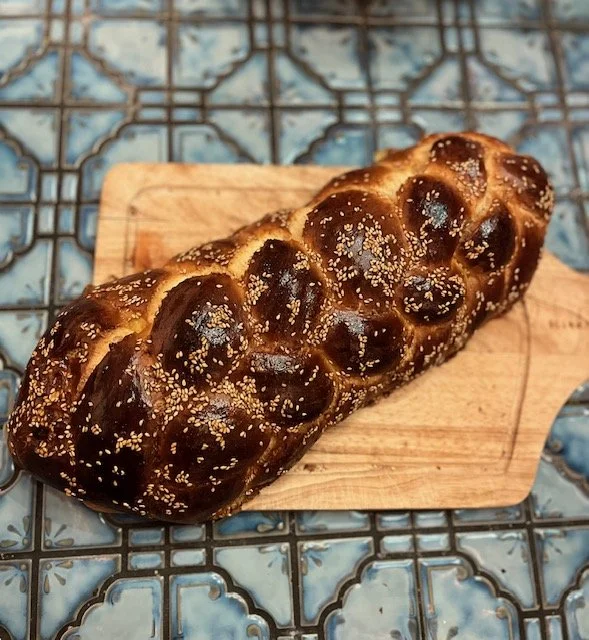 Challah making and baking with Noah