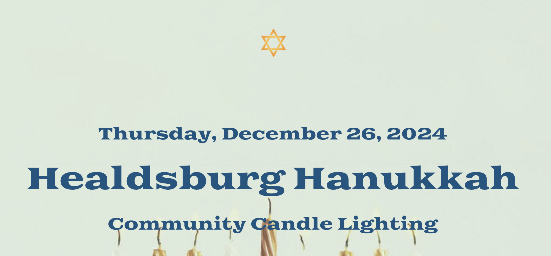 Menorah Lighting at the Healdsburg Plaza