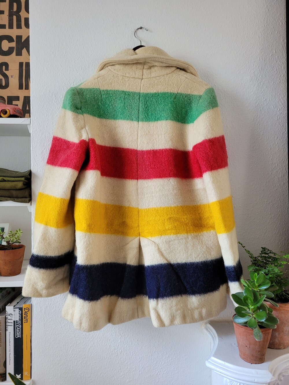 Iconic Hudsons Bay Point Blanket Coat Salvage Sawdust