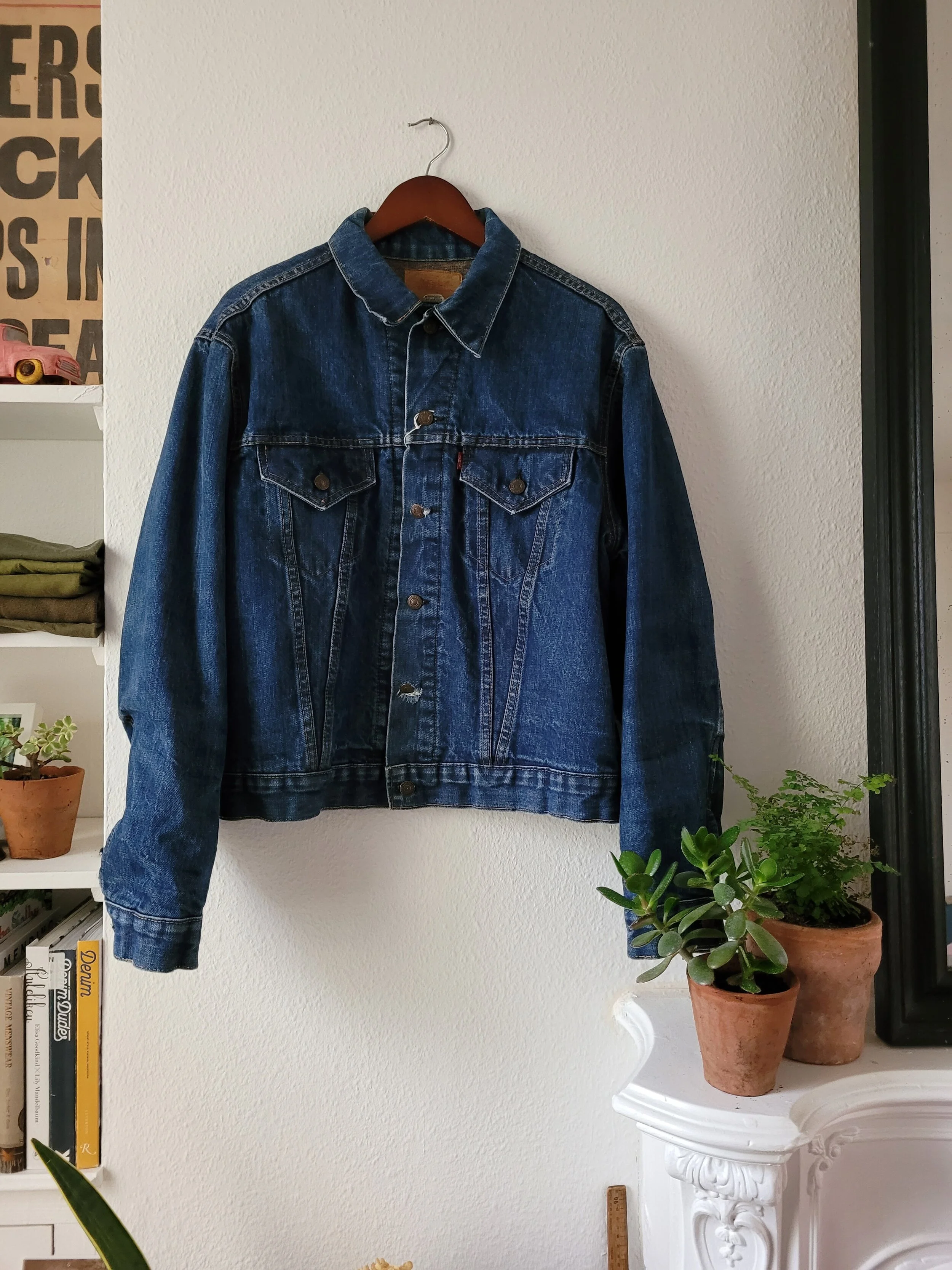 blanket lined denim jacket
