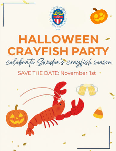 The Swedish-American Chamber of Commerce Texas (SACC Dallas): Halloween Crayfish Party
