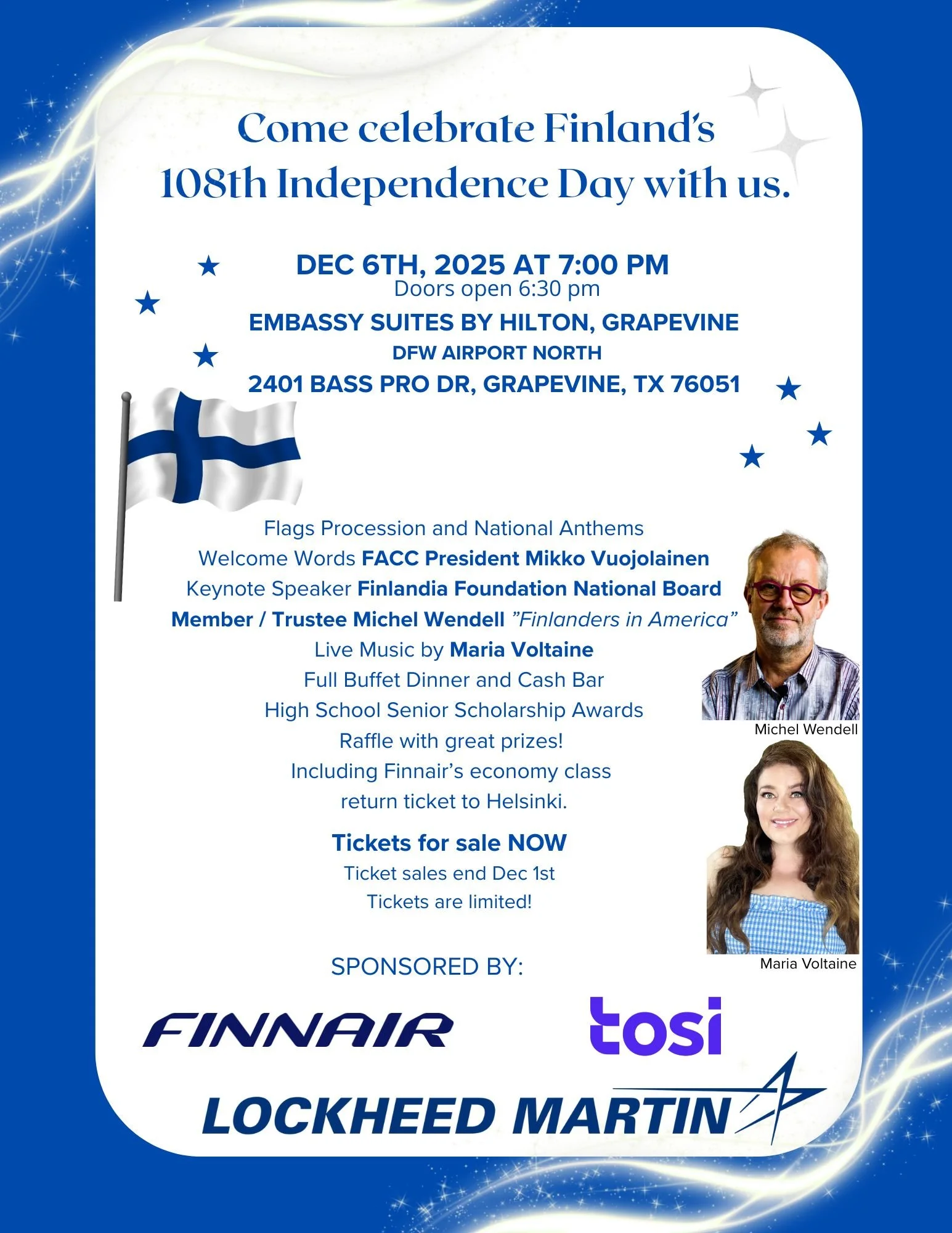 Finnish Independence Day Celebration Dec 6th!