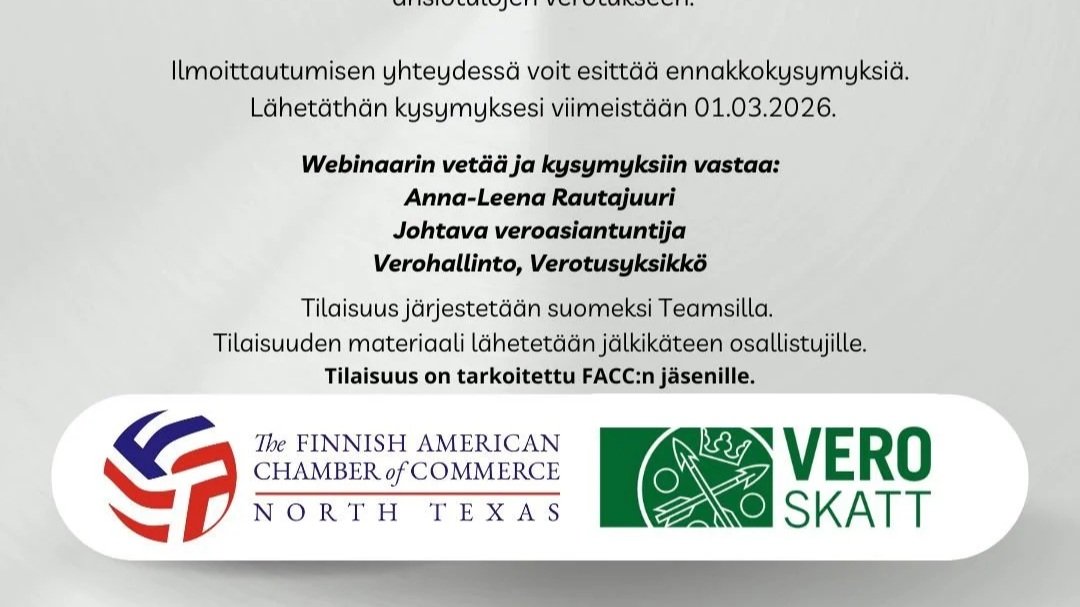 Avainhenkilöiden verotuksen muutokset – webinaari