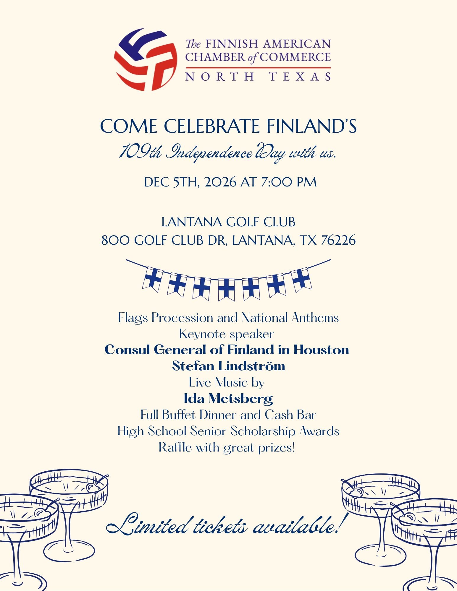 SAVE THE DATE! Finnish Independence Day Celebration Dec 5th!