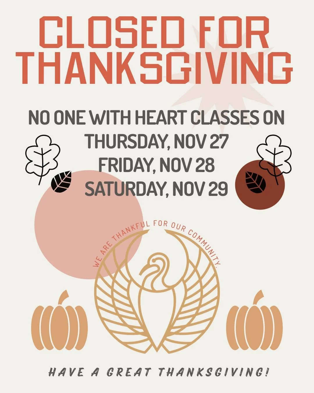 We hope everyone has a great holiday weekend. At One With Heart, we are beyond grateful for our amazing community. In this month's Quinn's Corner (link in bio), One With Heart's owner Quinn Reece shares their thoughts on gratitude, meditation, and co