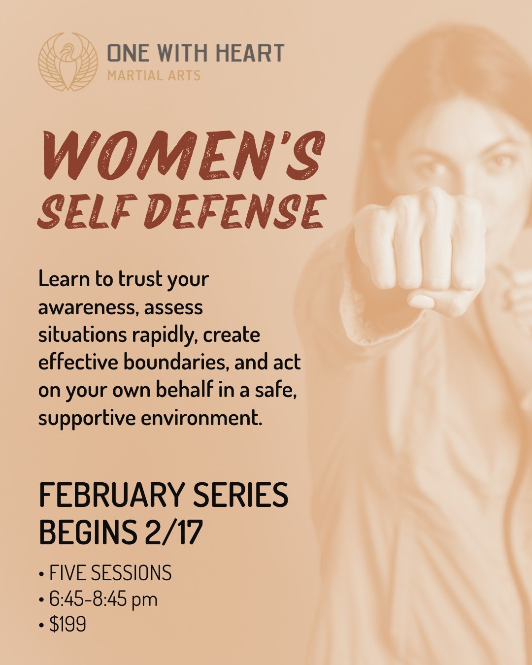 Our Women's Self Defense program is almost full for January, so we added a new series that begins Febuary 17! Sign up today to become more empowered and join an inclusive community. Visit the link in our bio to learn more!