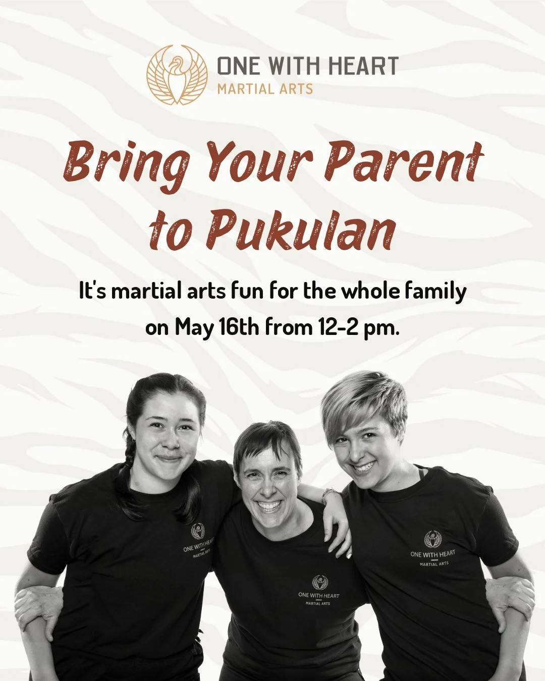 We're so excited to invite you to a brand new seminar designed for FAMILIES. Don't worry - no experience is required from either parent or child. Bring Your Parent to Pukulan puts kids ages 4+ in the driver's seat as they teach their parents super co