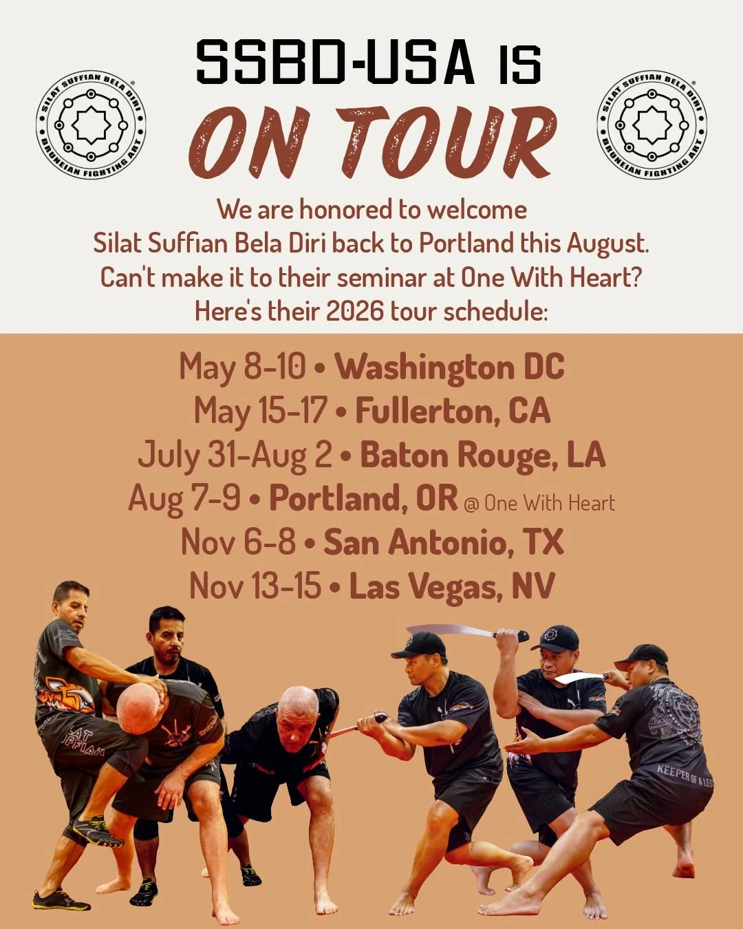 @ssbd_usa is coming back to Portland this August for another 3-day seminar. Can't make it in Portland? Be sure to sign up for one of their other seminars across the country. Visit SSBDUSA.com for more info or onewithheart.com to learn about the portl