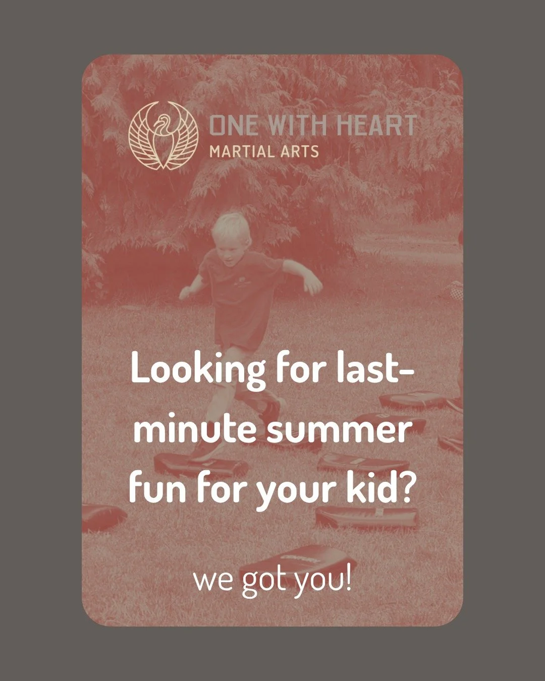 Who's ready for endless summer fun?!!

Each camper will learn martial arts in a fun, safe environment with skilled instructors. Our camps are packed with adventure, imagination, and a healthy dose of martial arts training!

Visit the link in our bio 