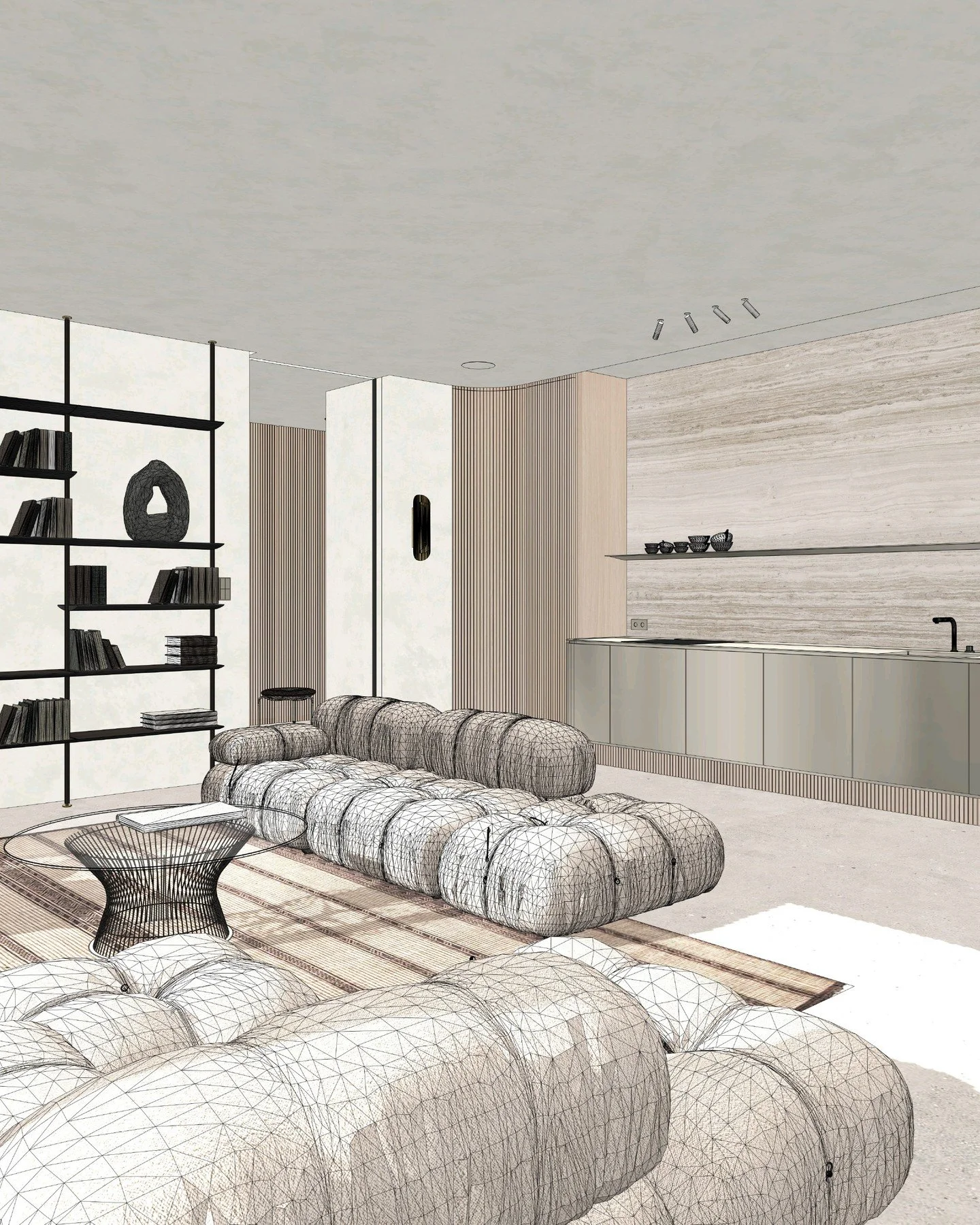 Apartment with a view - concept project

#camaleonda #altaigallery #kjaerholm #molteni #knoll #akari #cassina #depadova #prostoria #rupertsmith #ivobistrichki #pavlovarchitects
